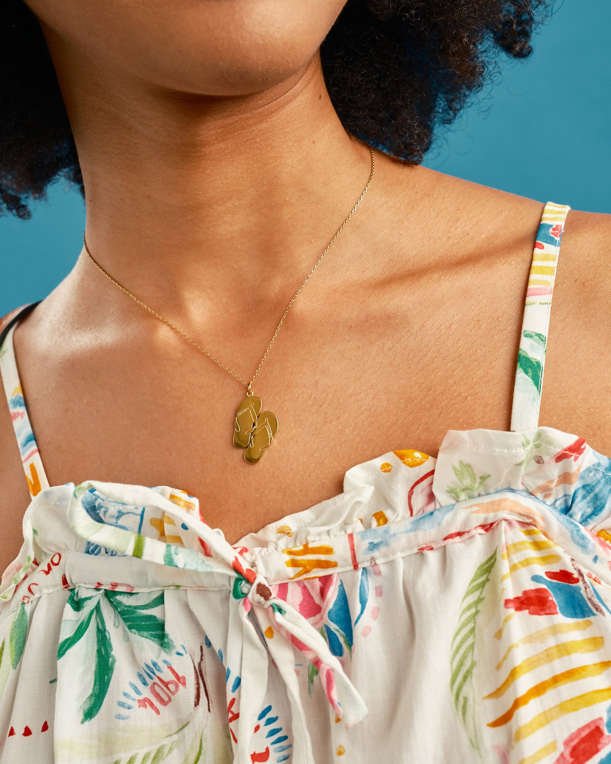 18K Plated Chanclas Necklace