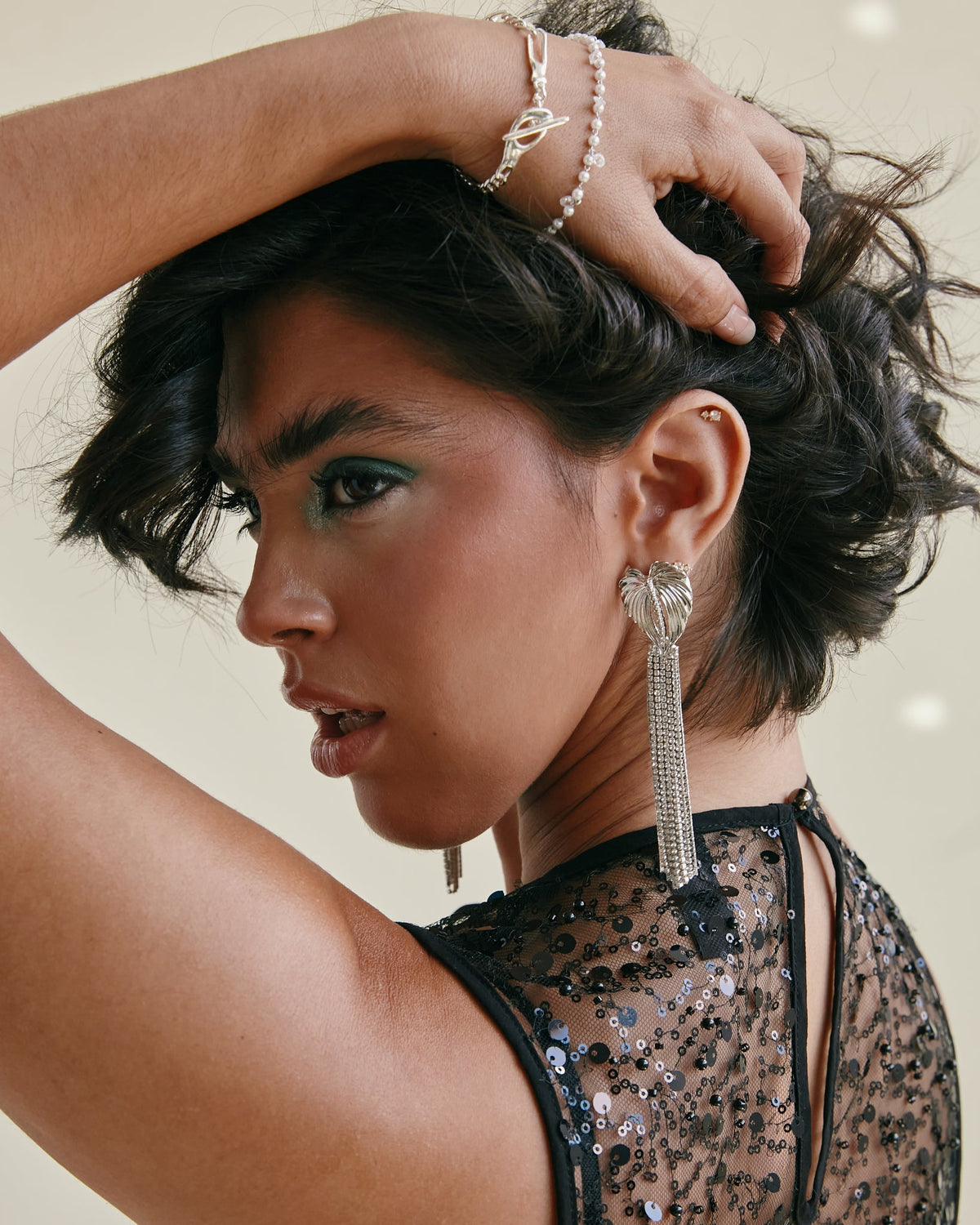 Sparkle Leaf Earrings