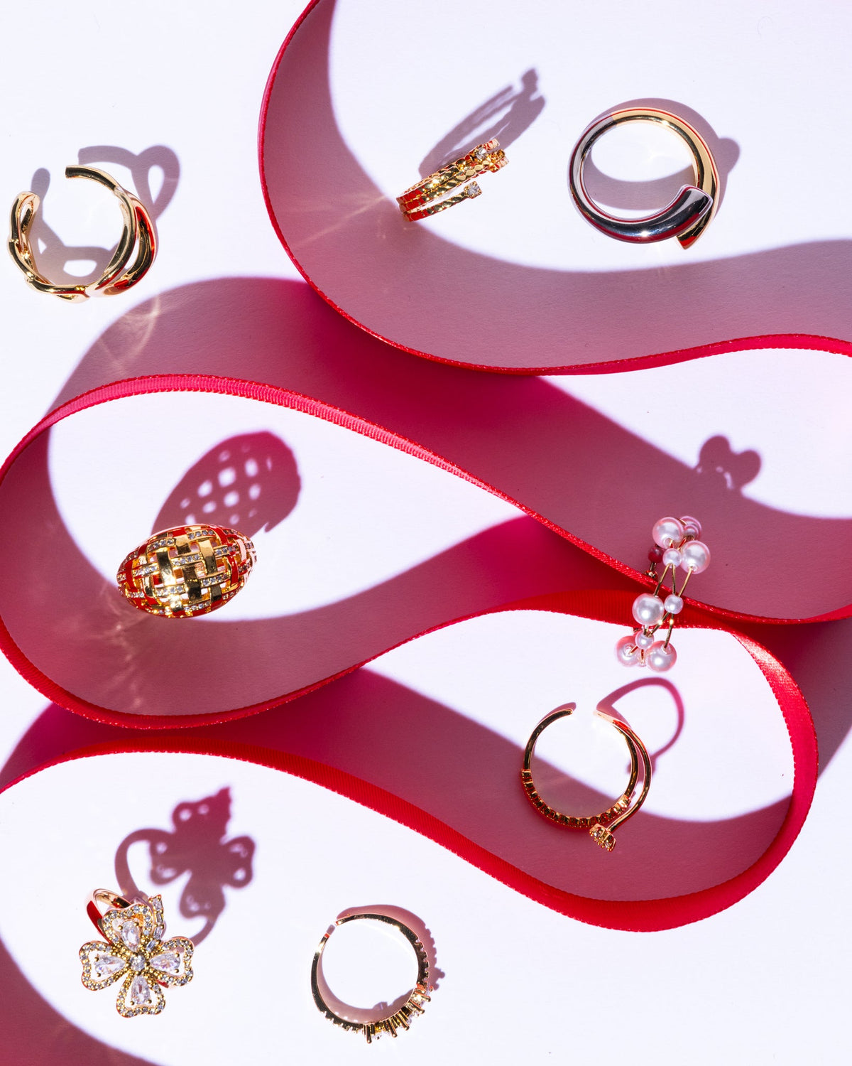 16K Plated Perlas Ring