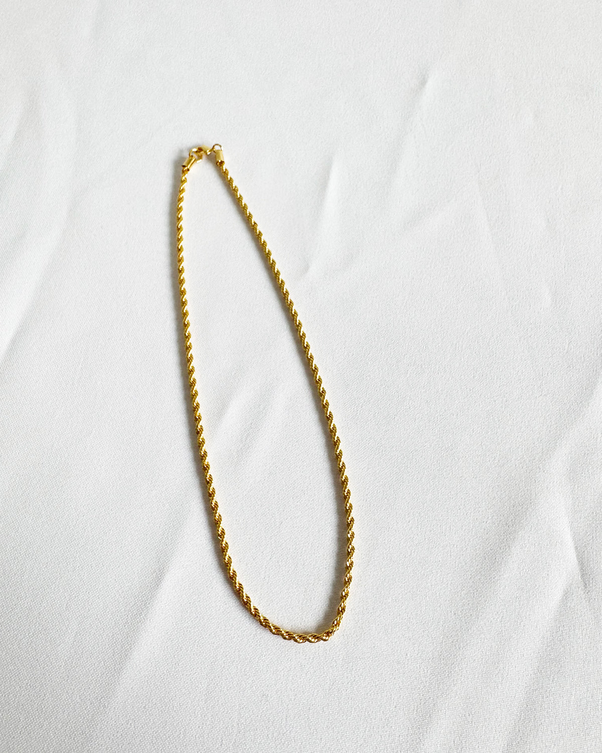 16K Plated Rope Chain Necklace