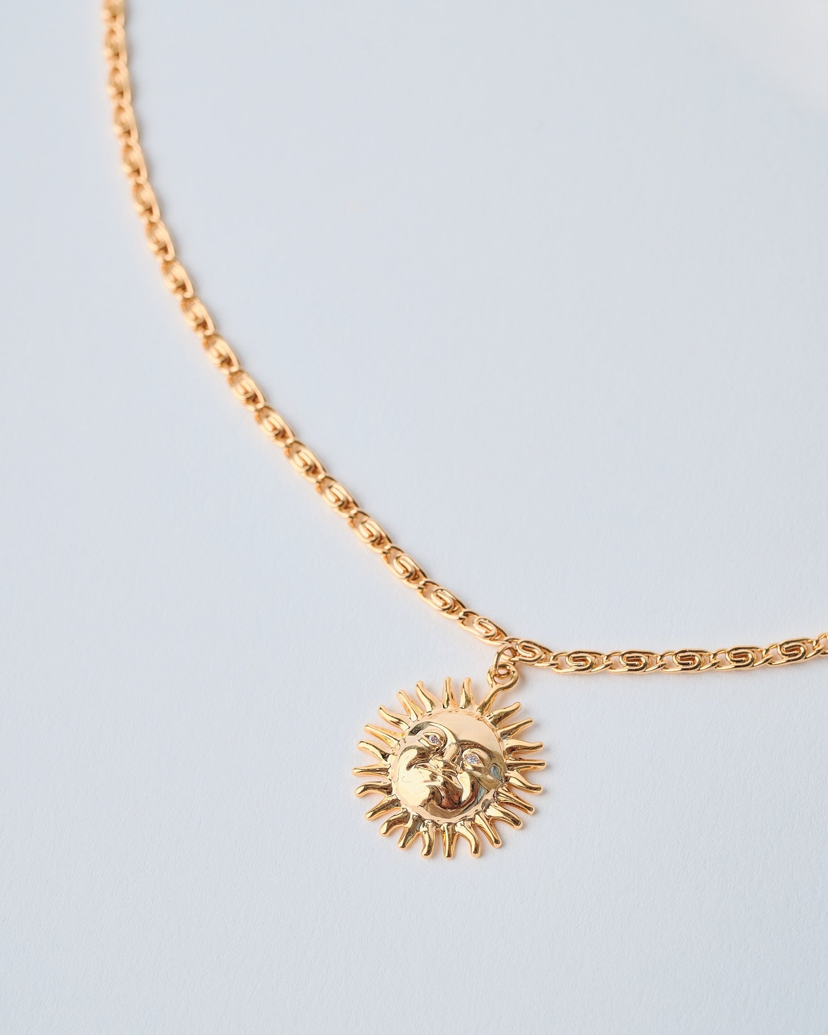 18K Plated Sun Sun Necklace