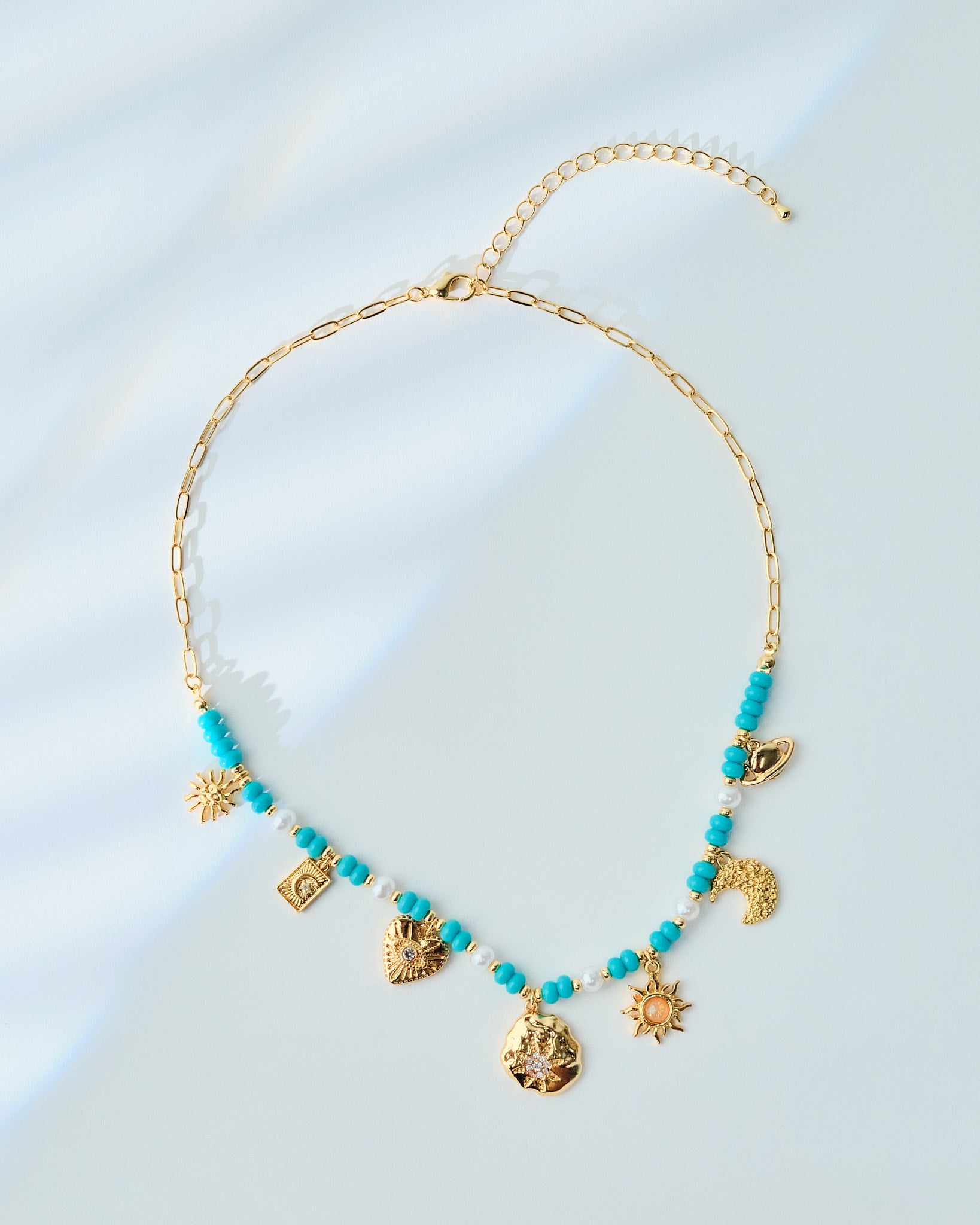 16K Plated Turk Charms Necklace