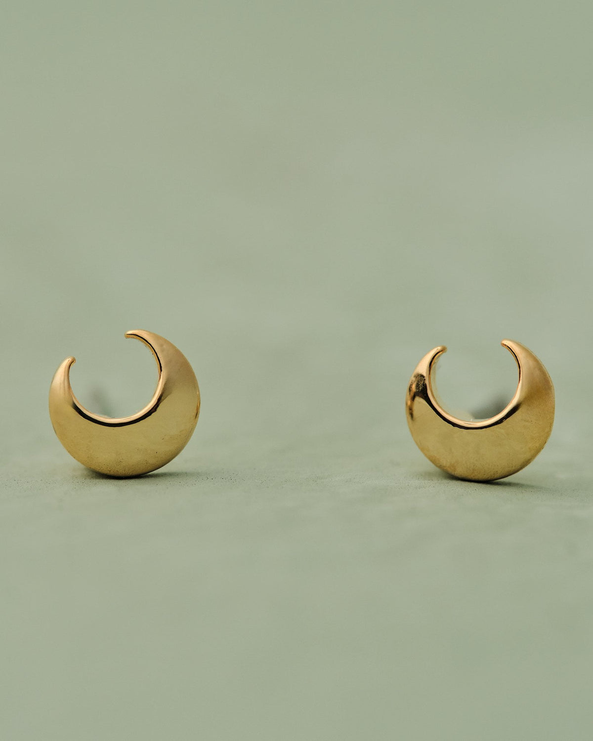 18K Plated Bold Luna Posts