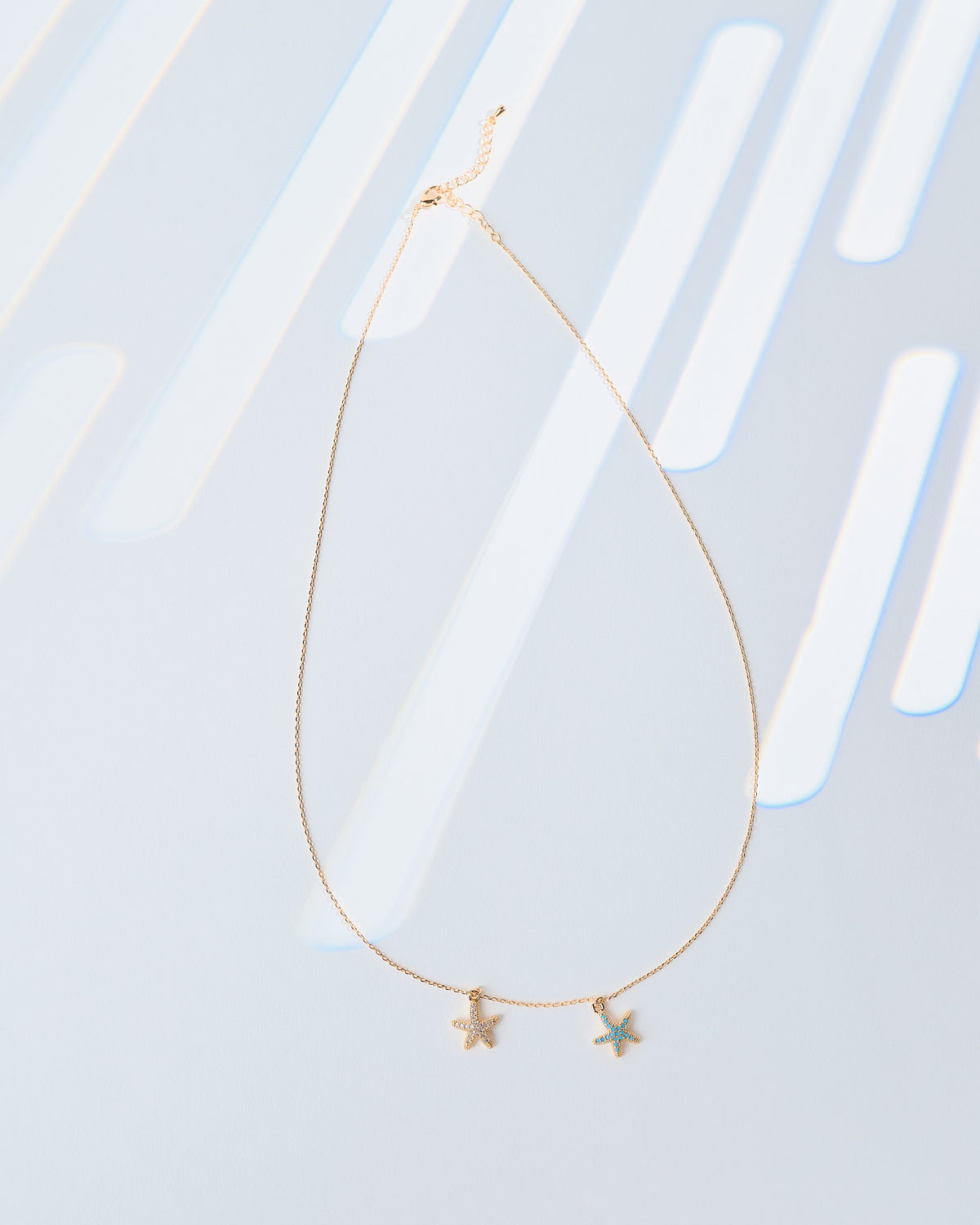 18K Plated Twin Stars Necklace