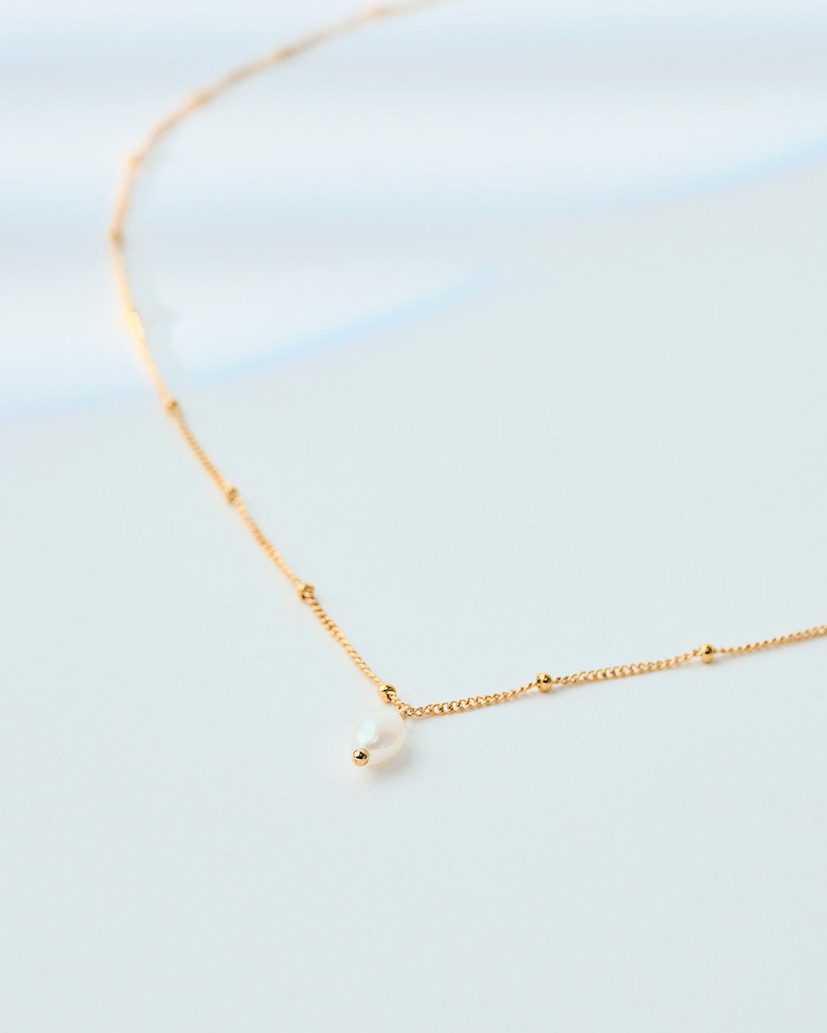 18K Plated Pearl Times Necklace