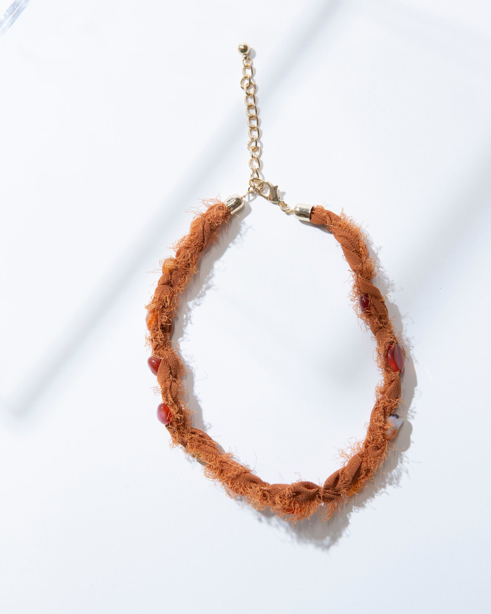 Orange Fabric Necklace