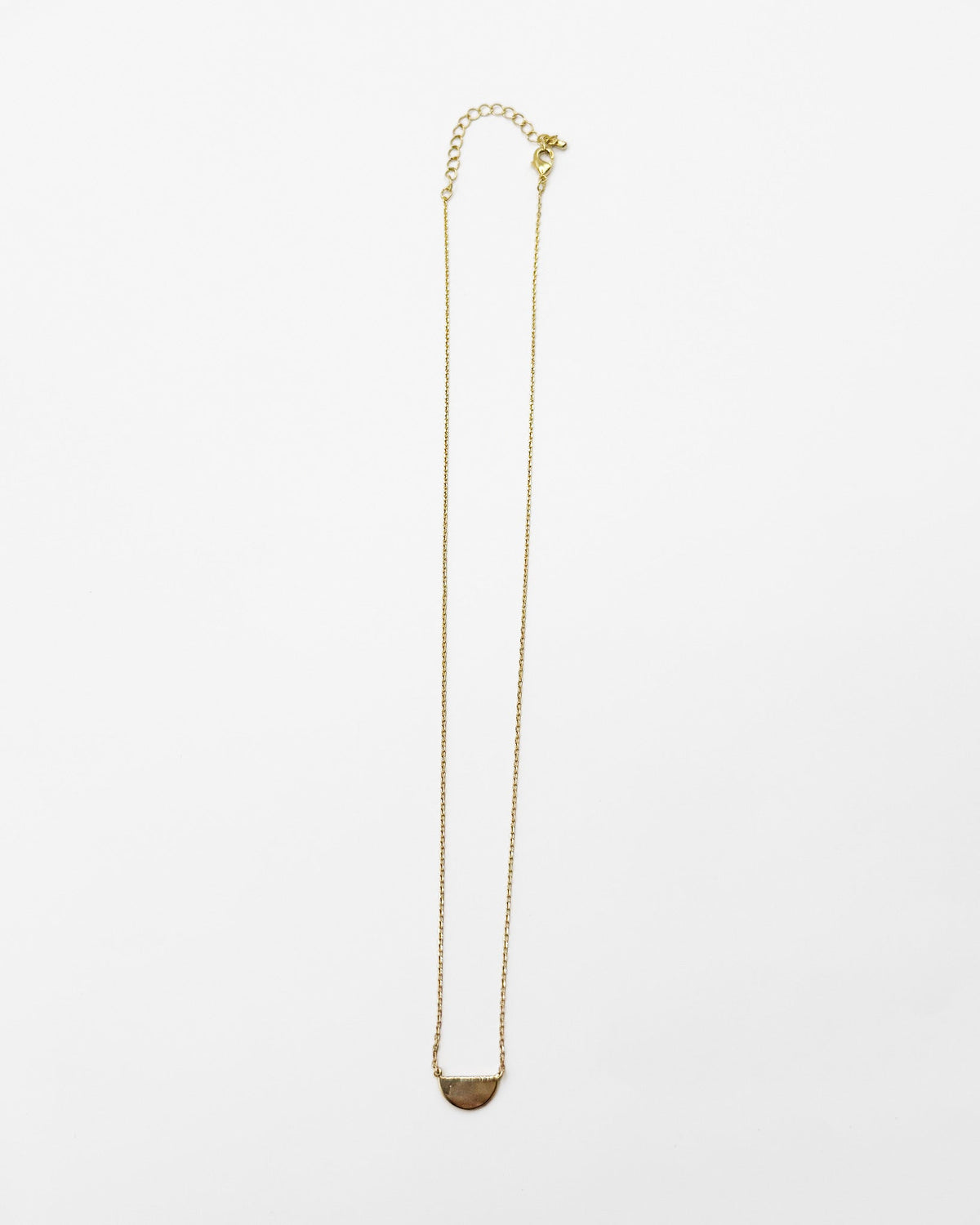 16K Plated Half Circle Necklace