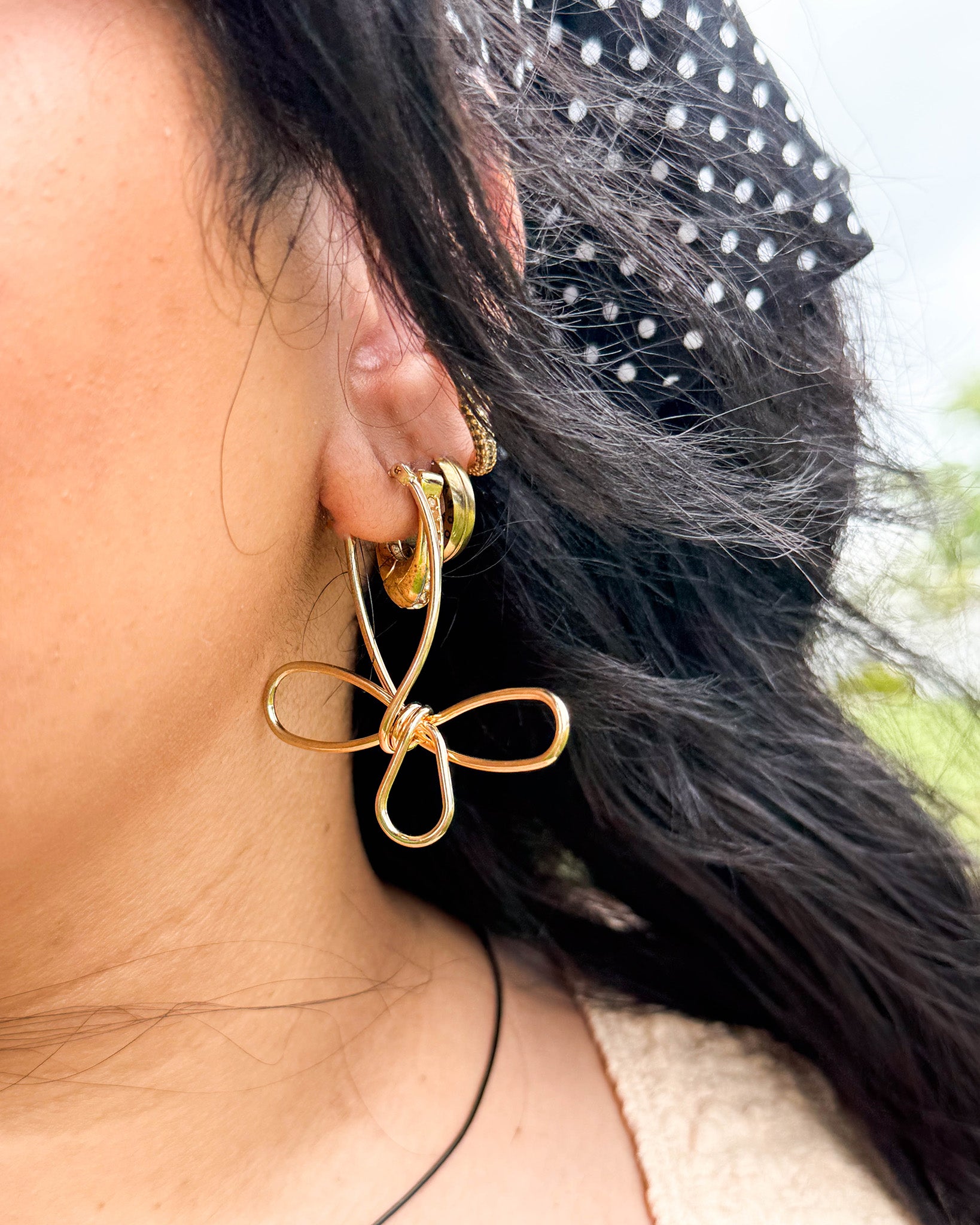 16K Plated Fly Earrings
