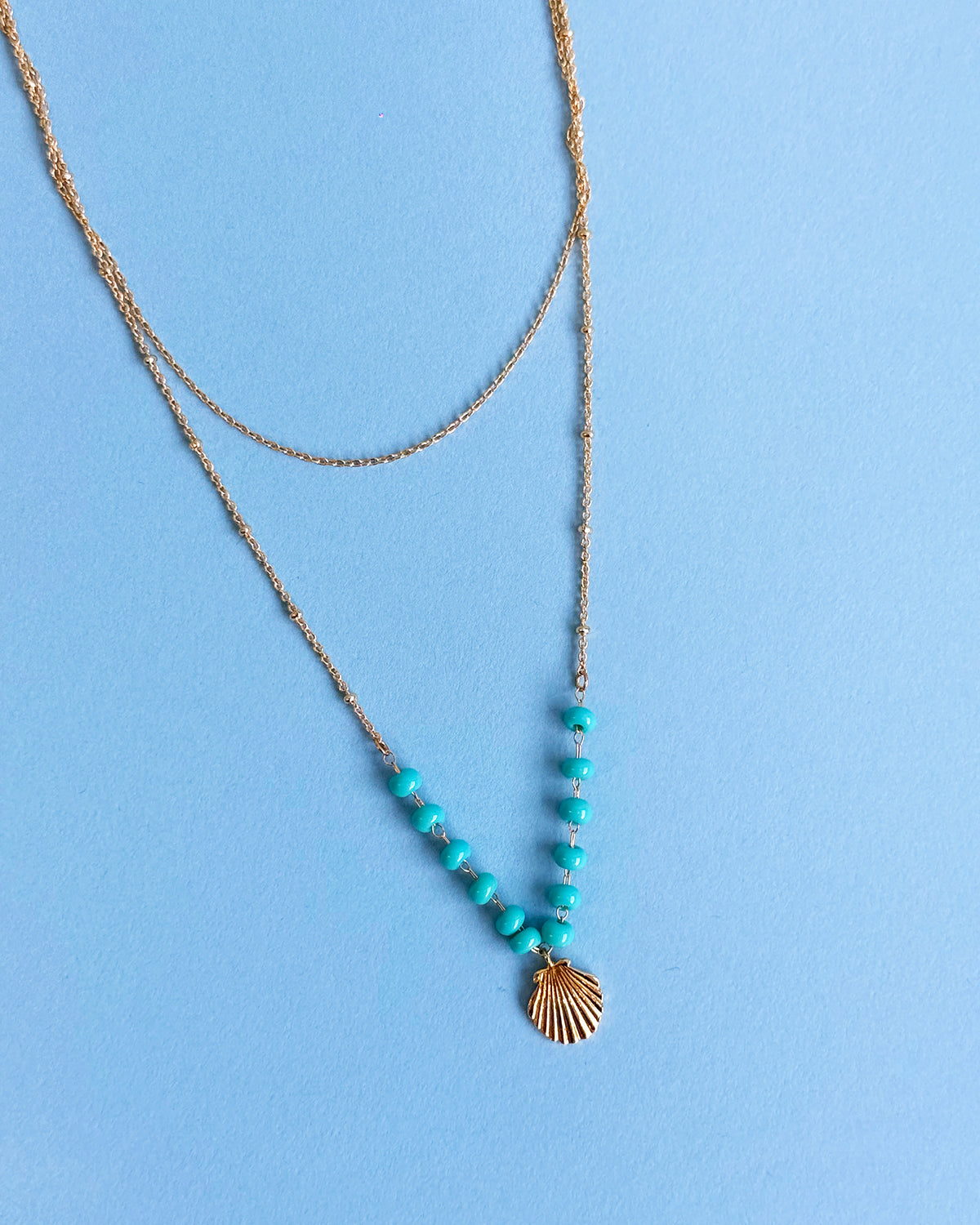 16K Plated Turk Shell Necklace