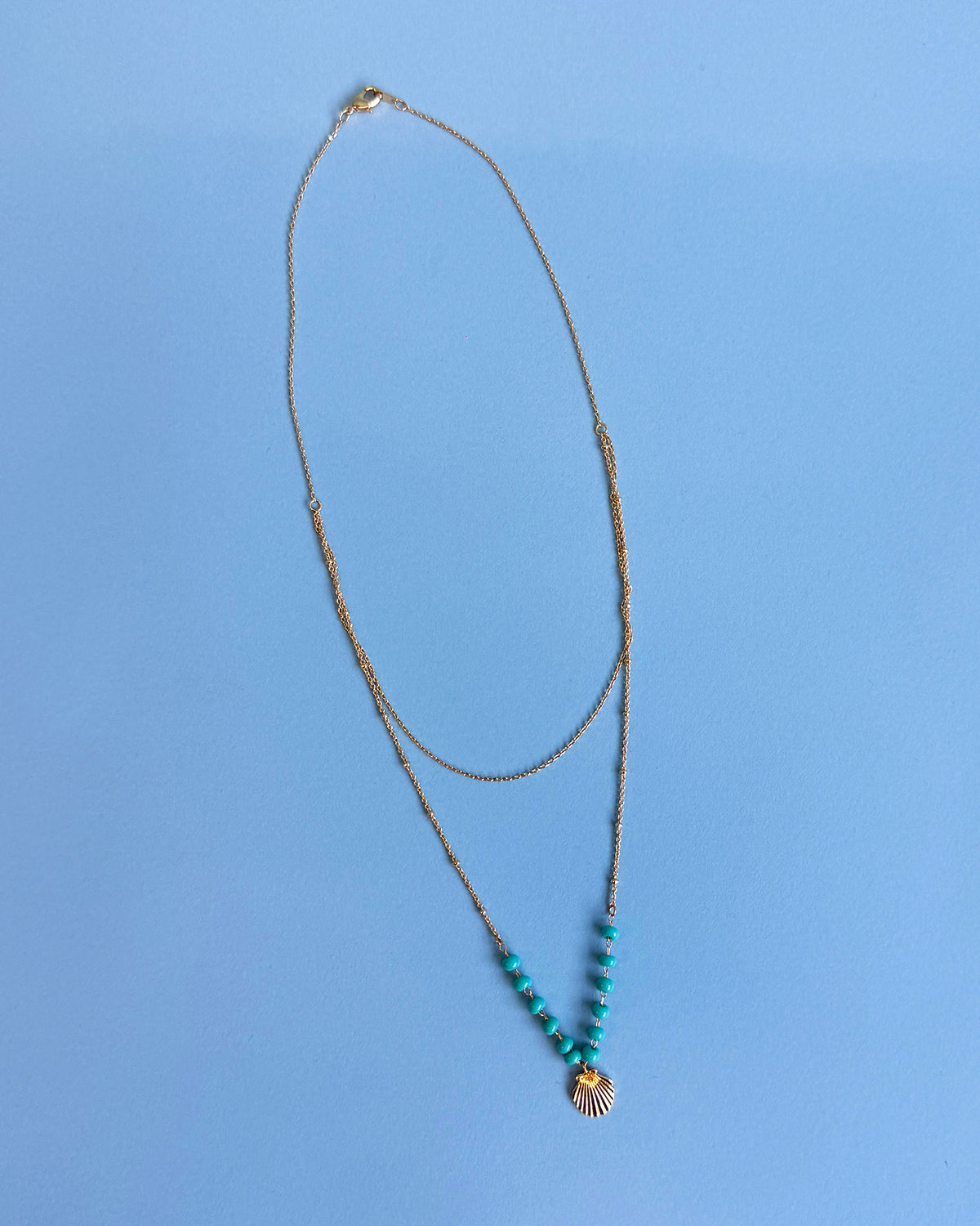 16K Plated Turk Shell Necklace