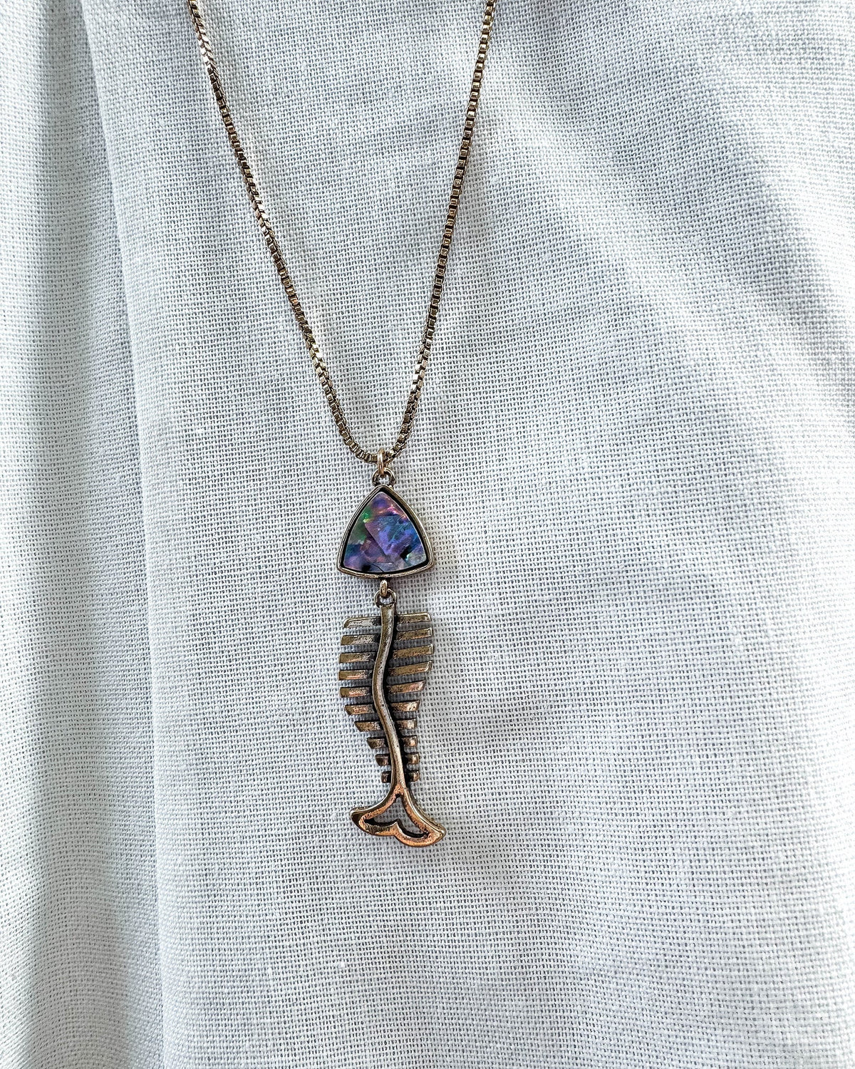 18K Plated El Fish Necklace