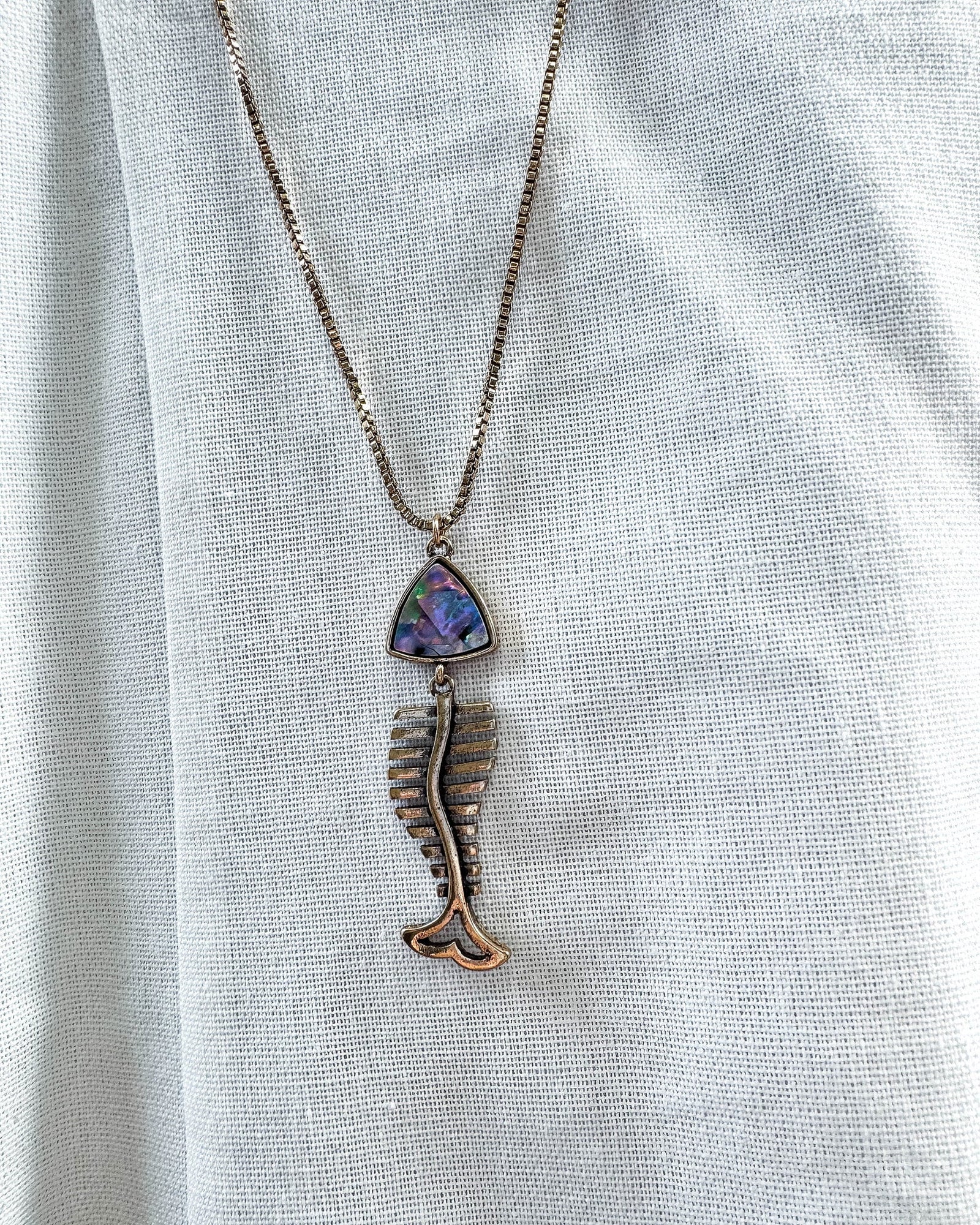 18K Plated El Fish Necklace