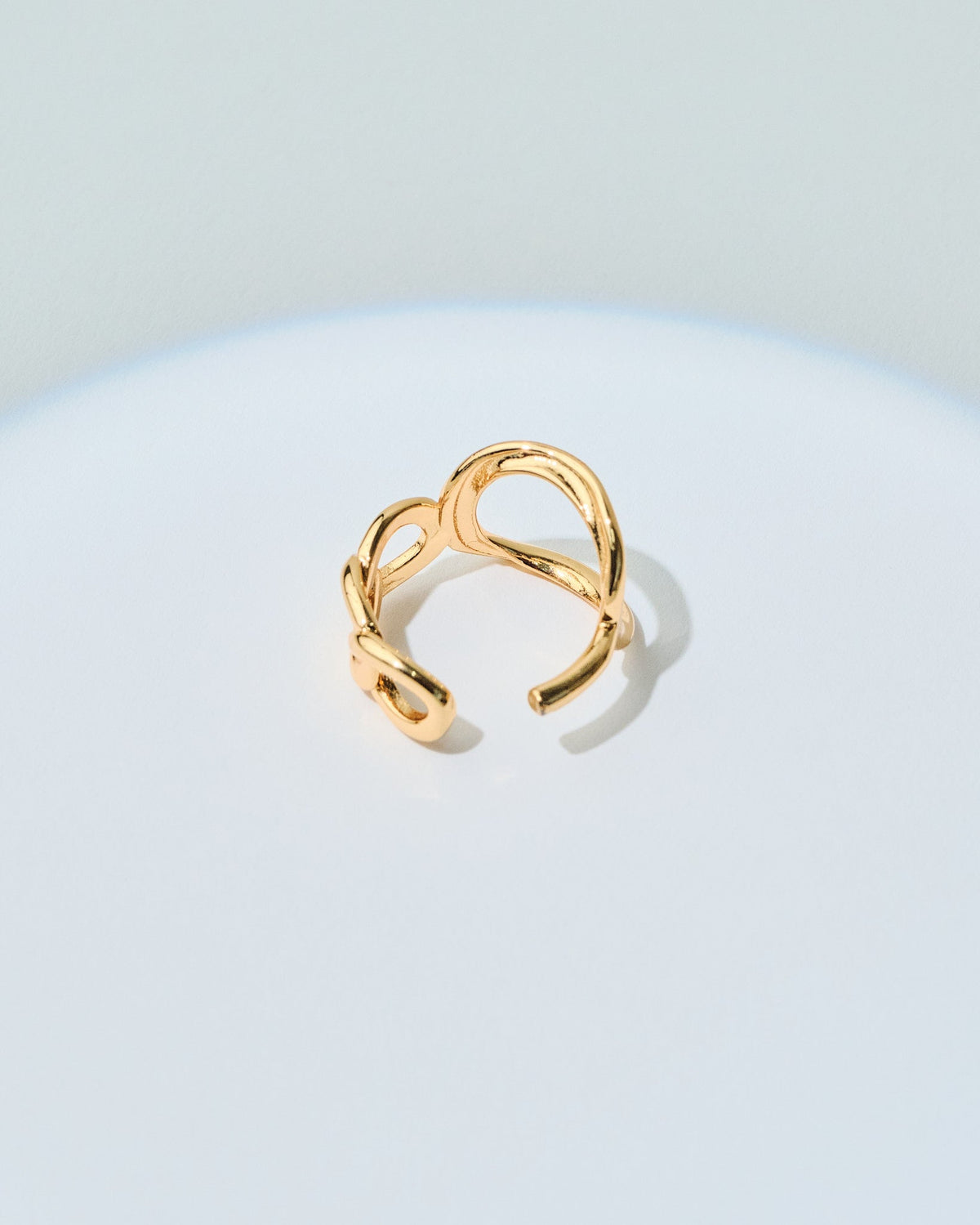 16K Plated Geo Ring