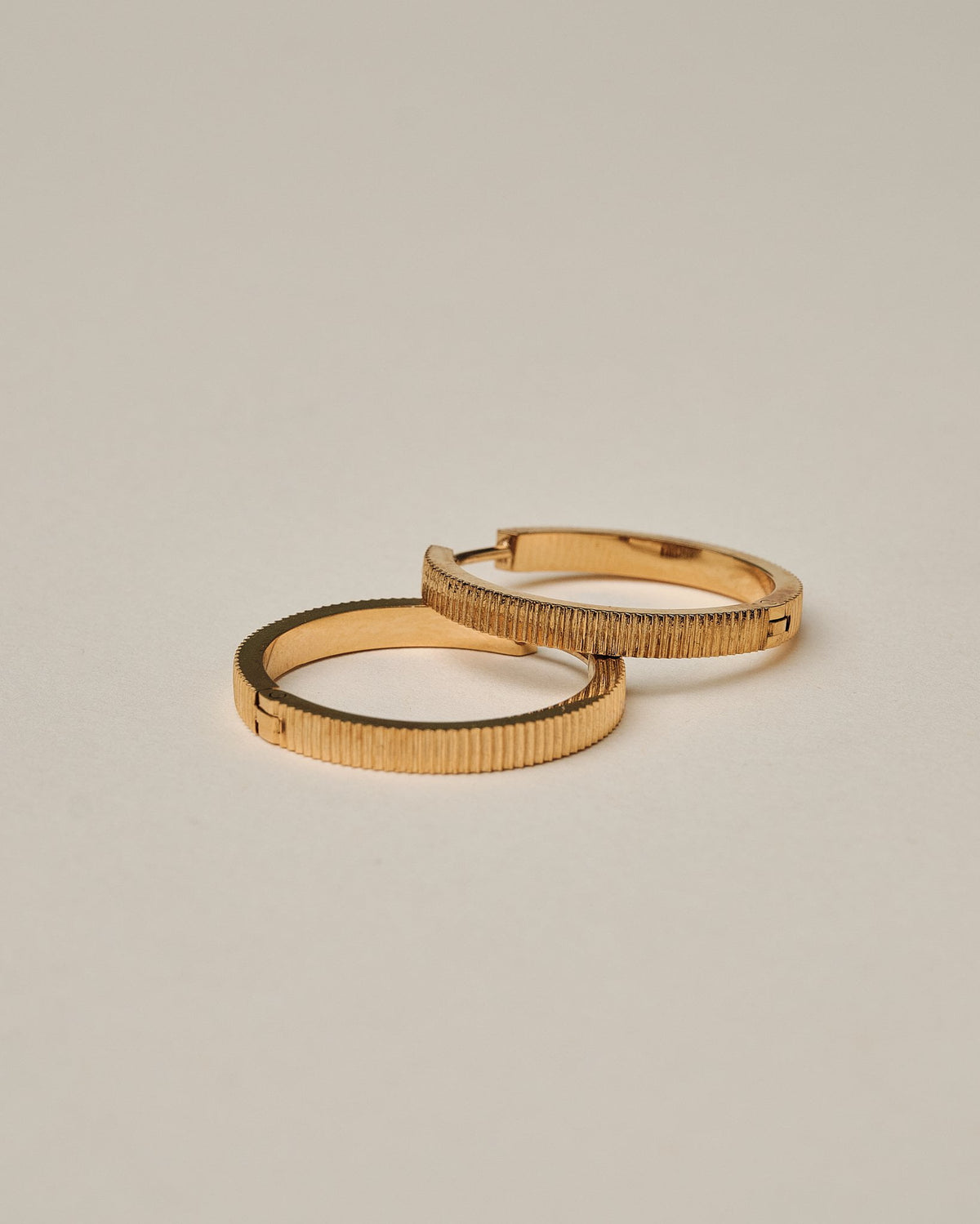 18K Plated Huella Hoops