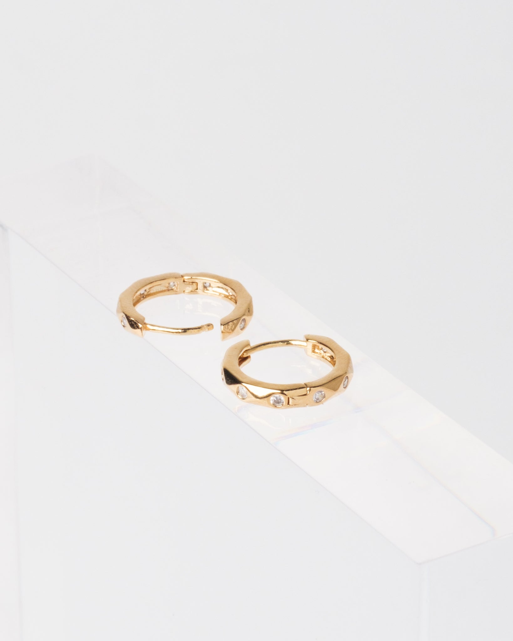 18K Plated Crystal Dots Earrings