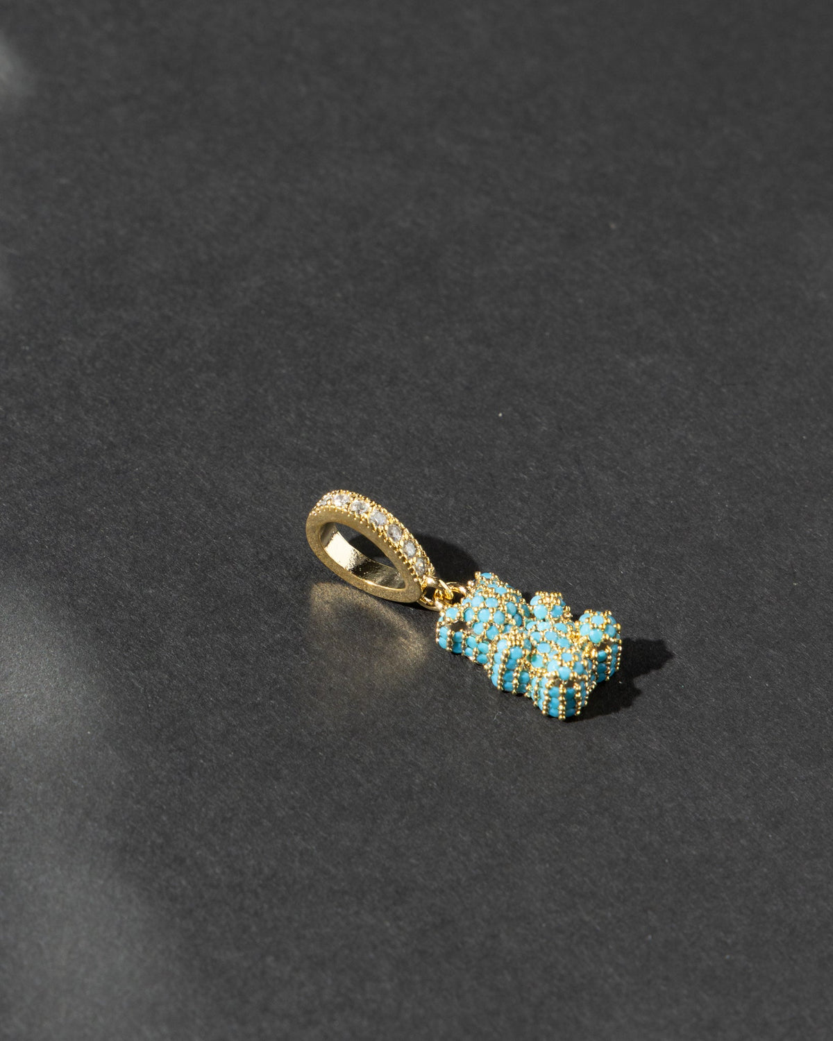 16K Plated Bling Bear Charm