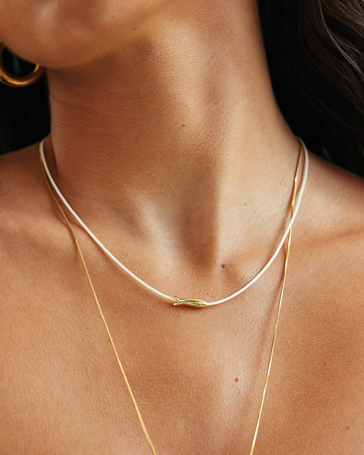 18K Plated Mini Fish Necklace