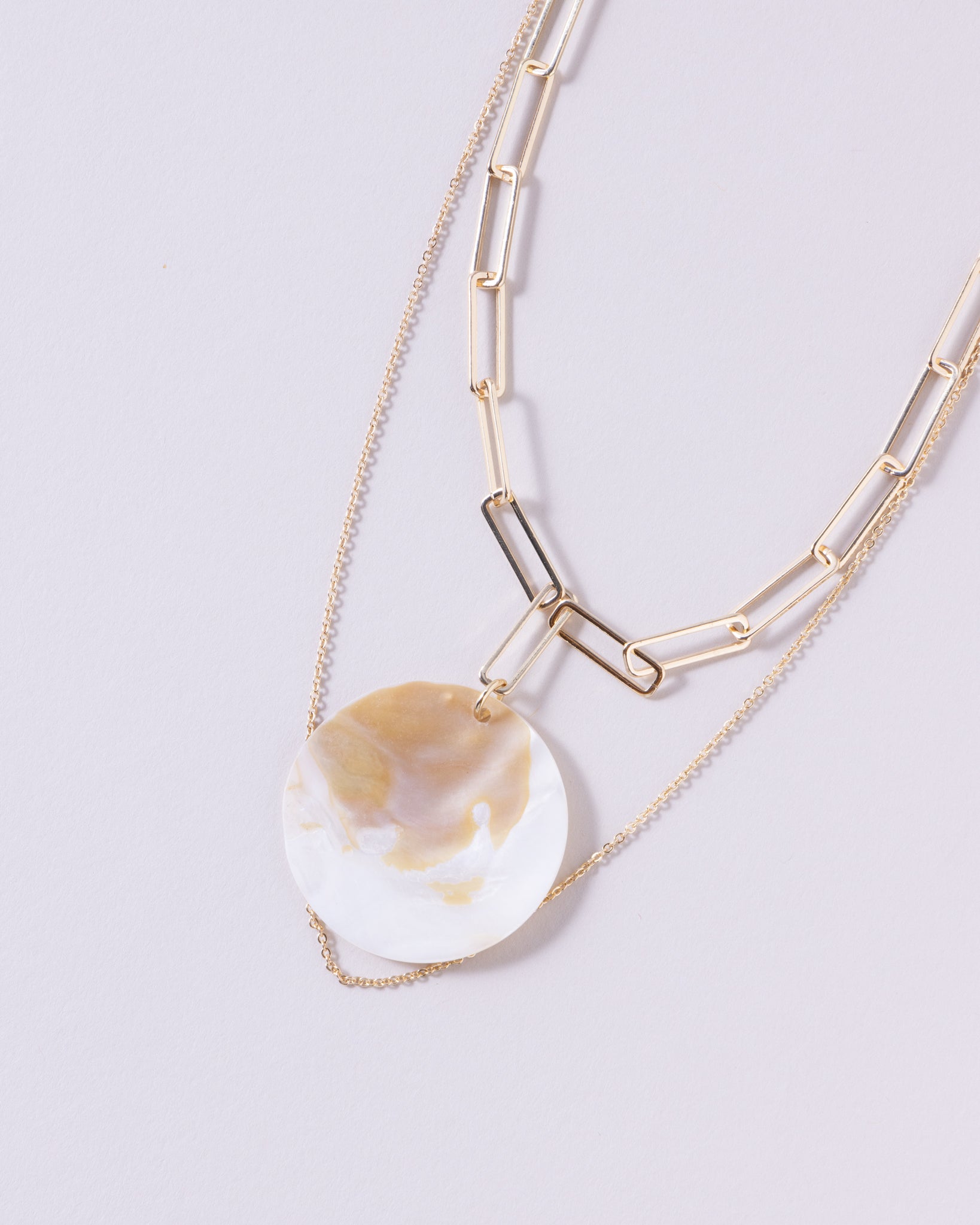 16K Plated Cassidy Shell Necklace