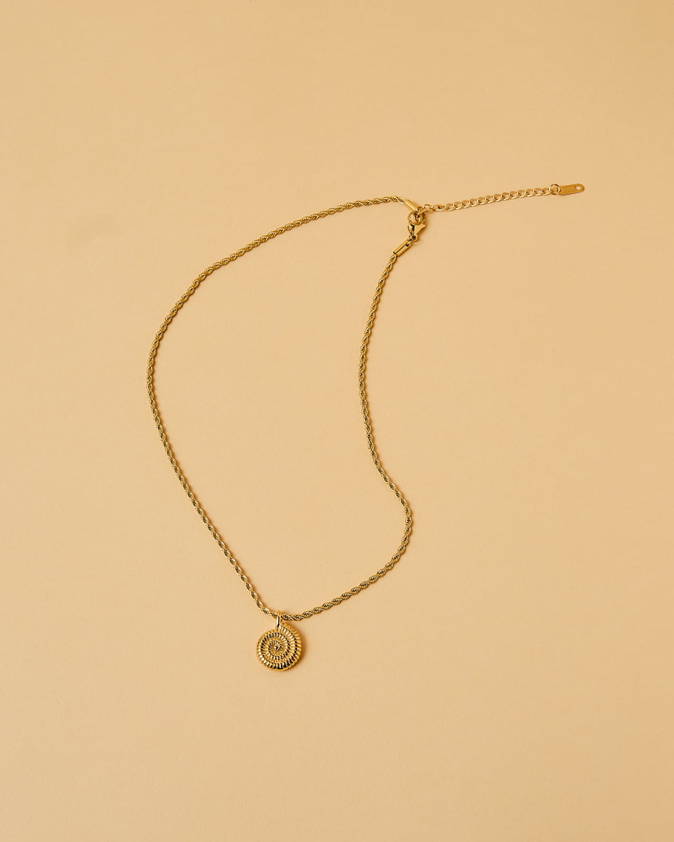 18K Plated Rope and Shell Necklace