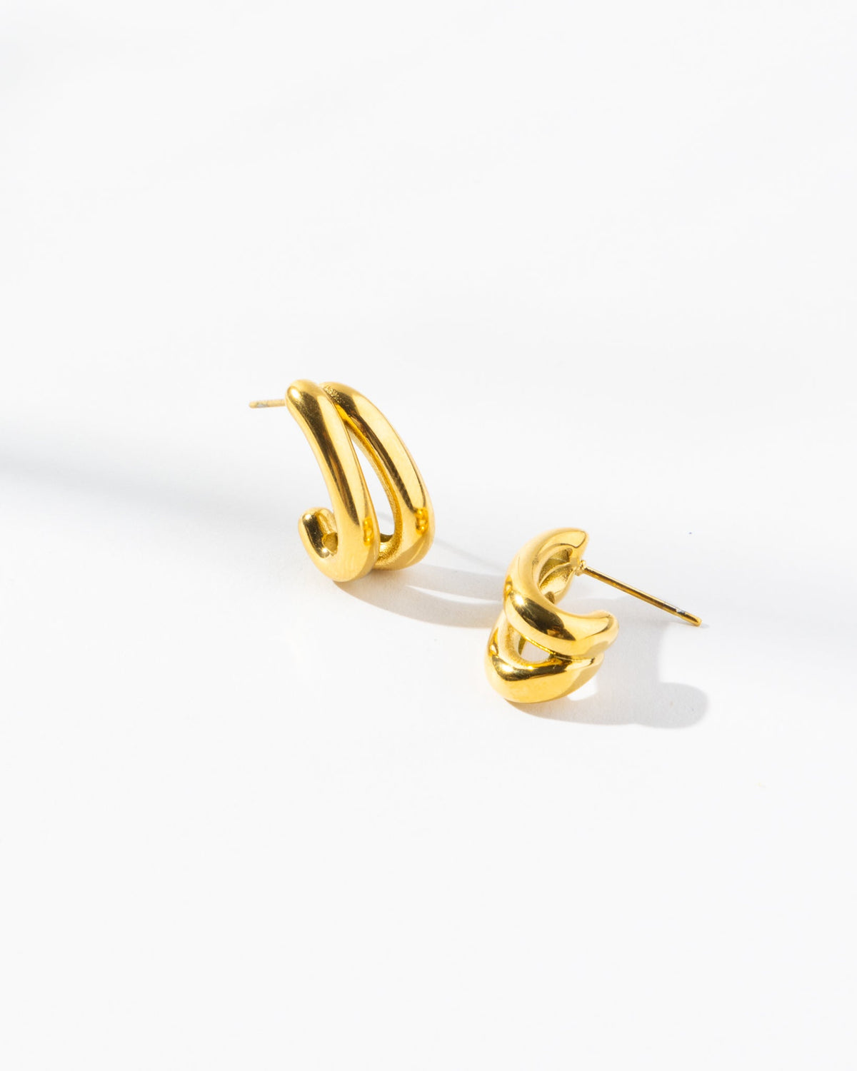 18K Plated Evolving Earrings