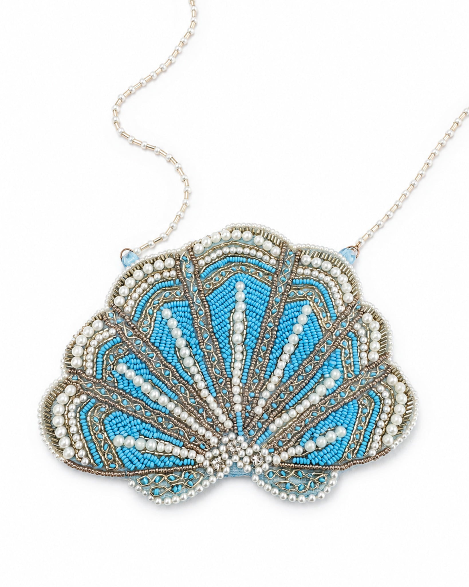 Shell Beaded Pouch