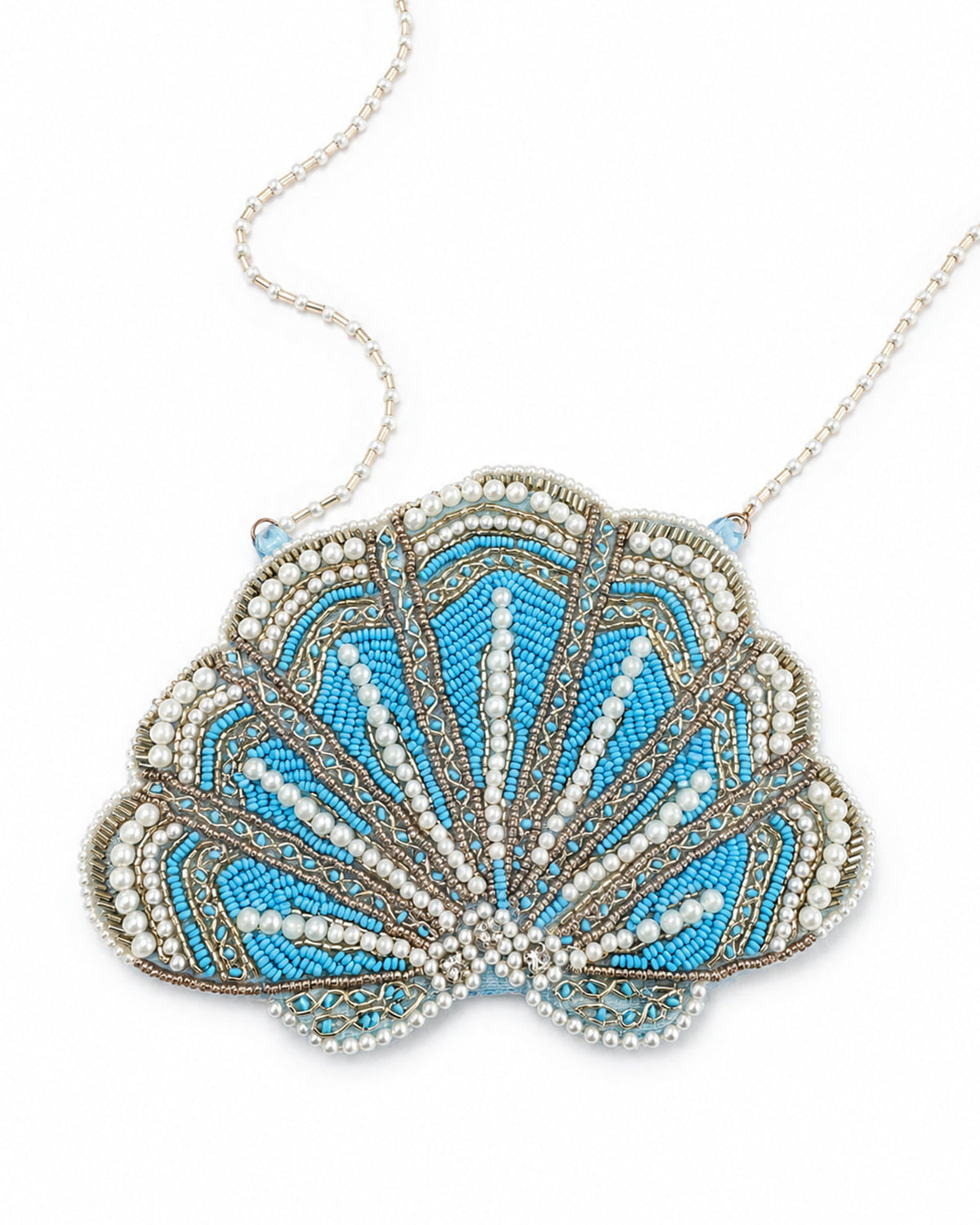 Shell Beaded Pouch