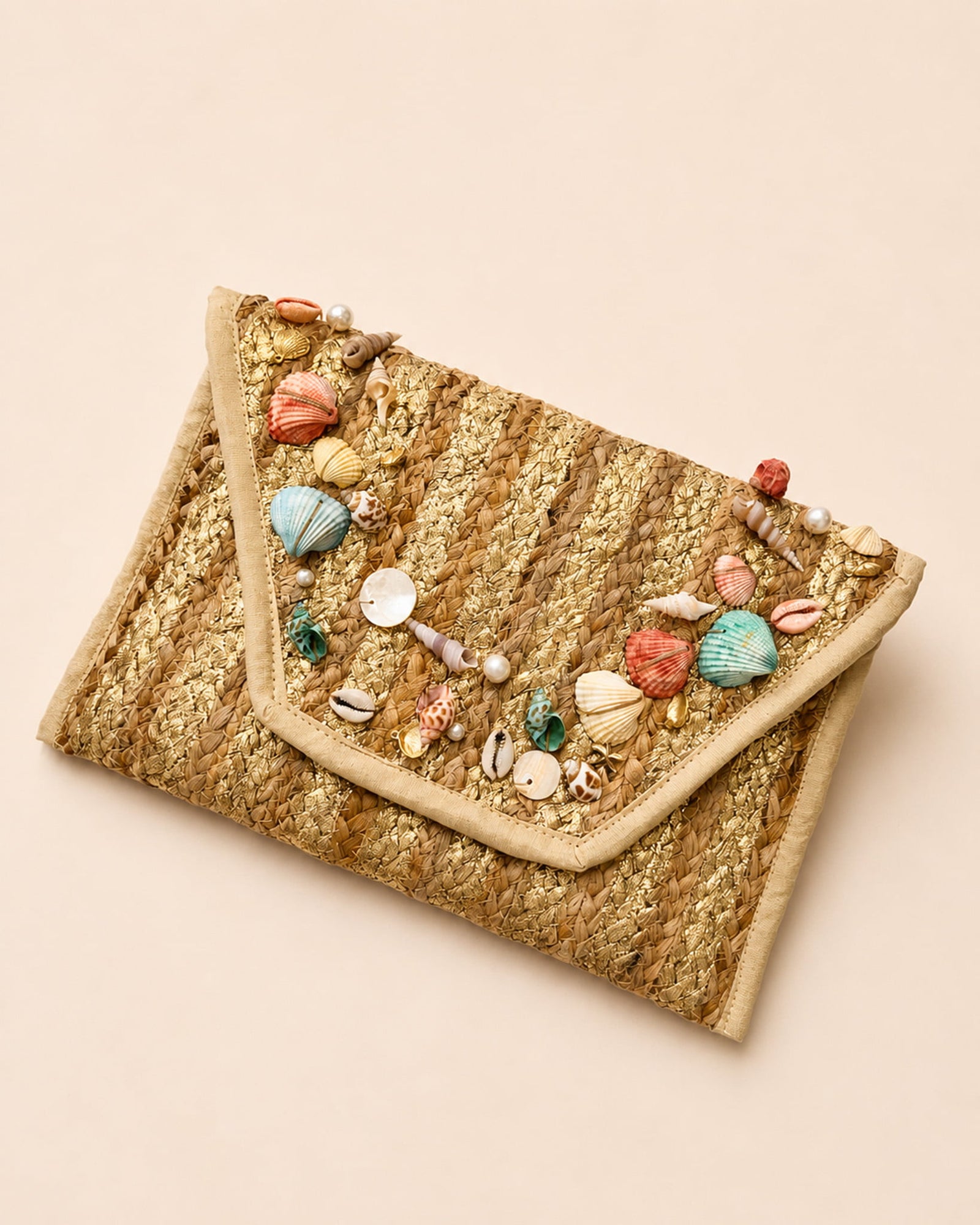 Caracoles Jute Clutch