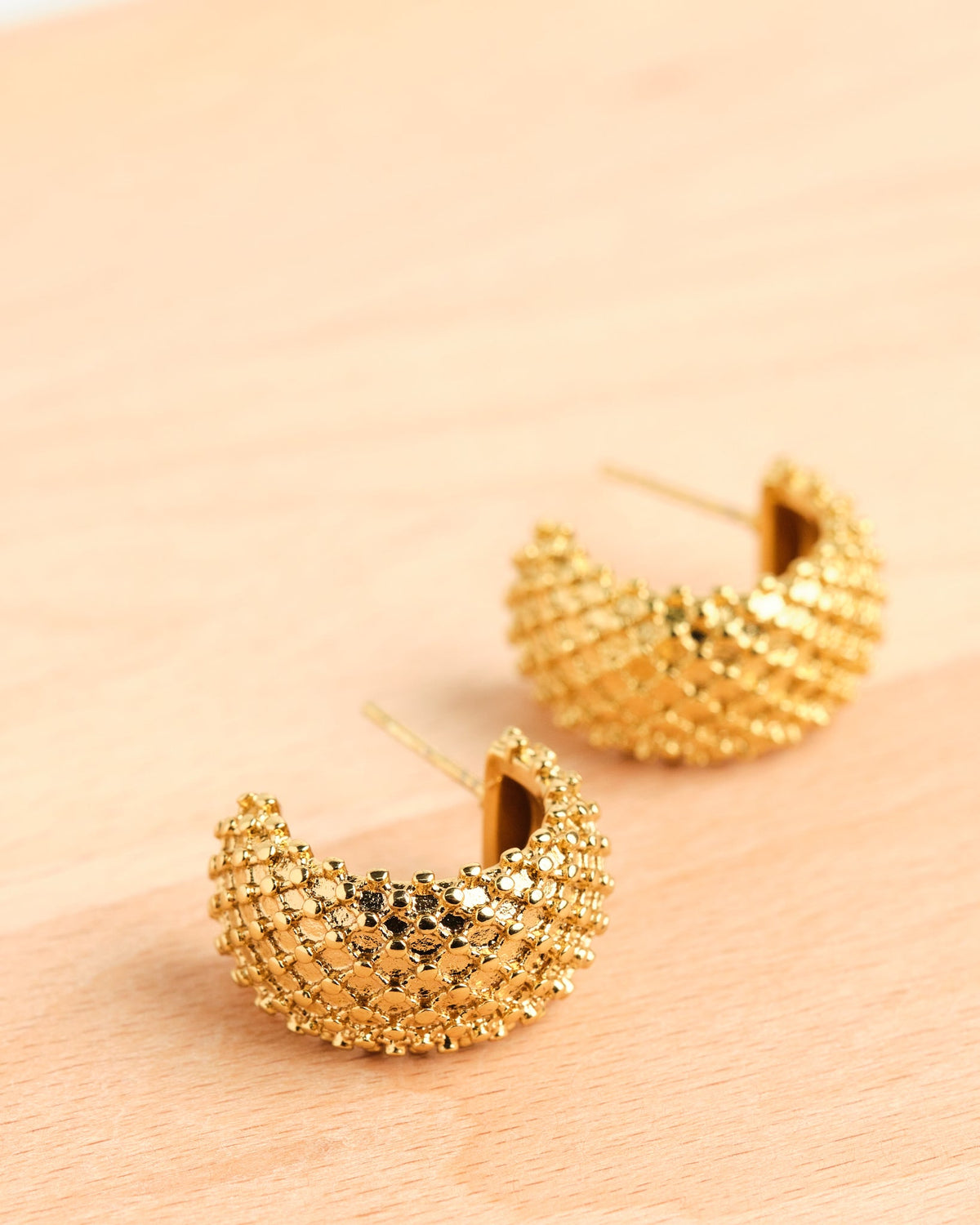 18K Plated Hedgehog Earrings