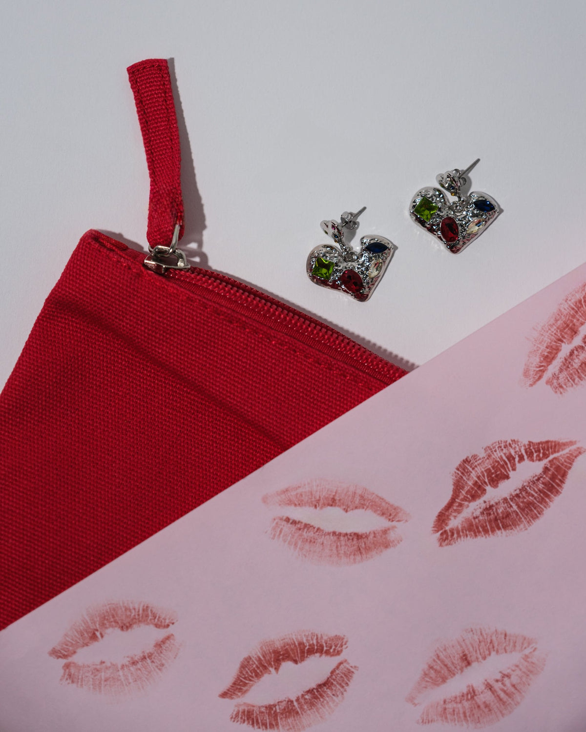 Abstract Heart Earrings