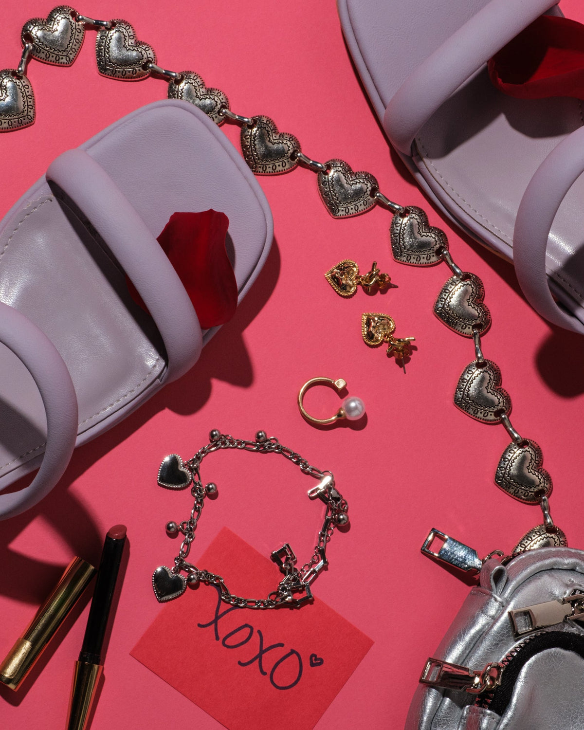 Abstract Heart Earrings