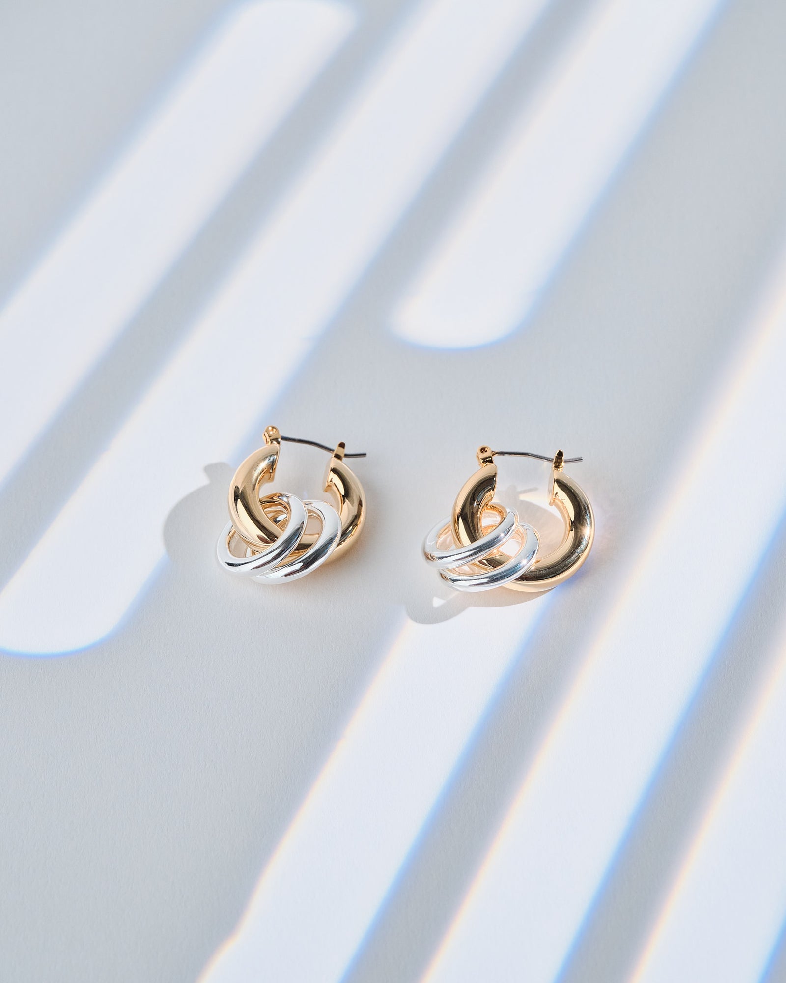 18K Plated Construct Hoop