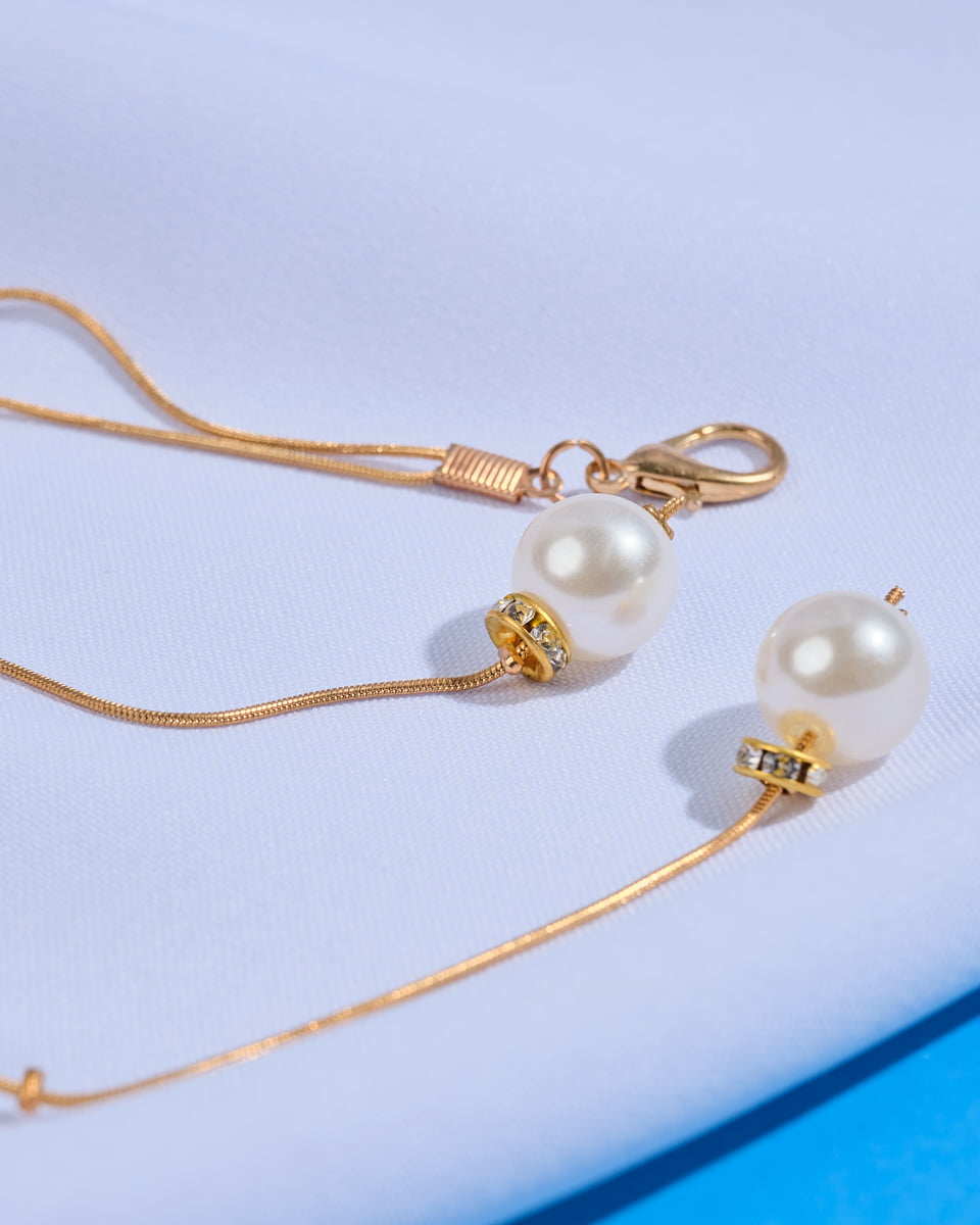 Double Lines Pearls Belt