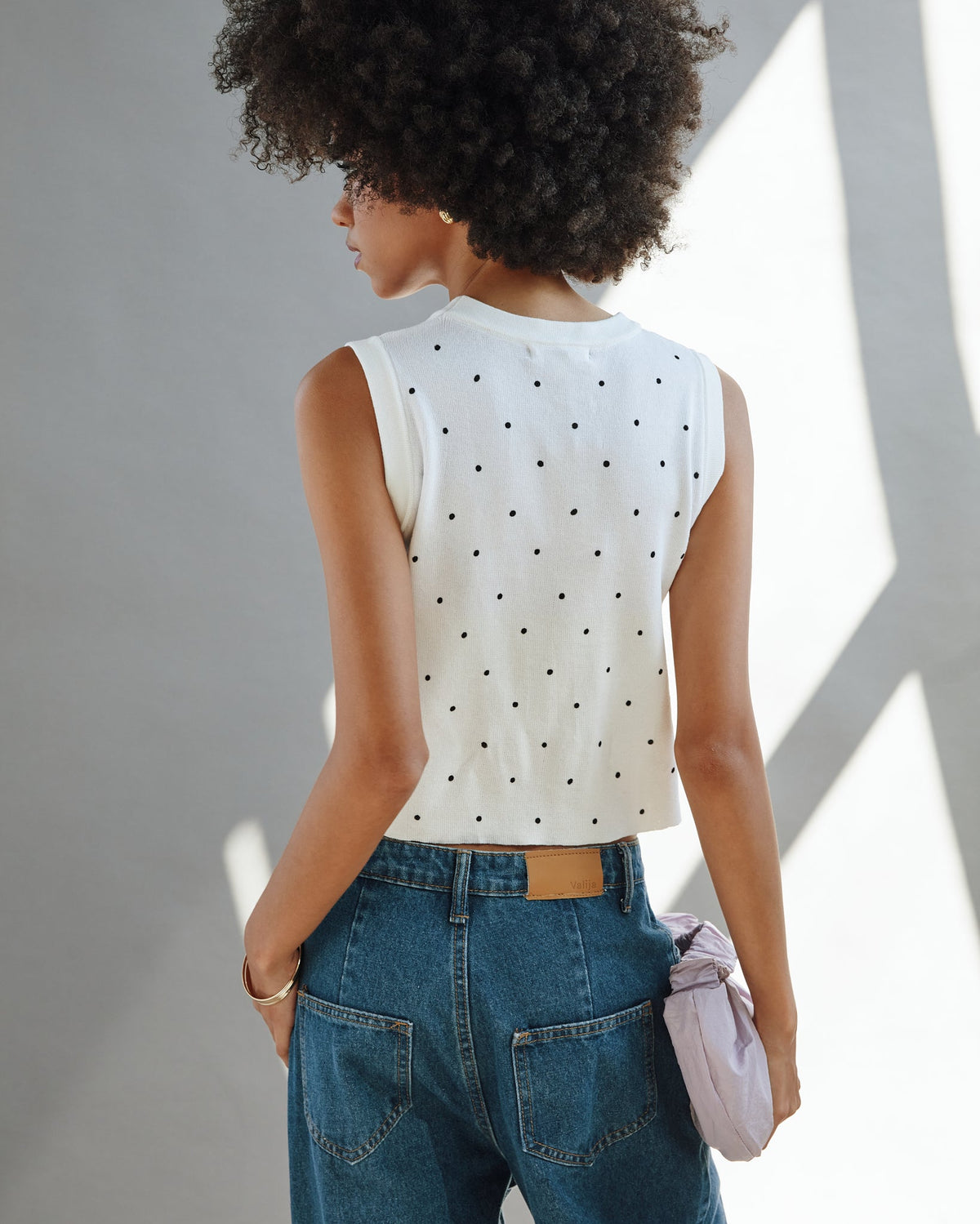 Polka Dot Knit Top