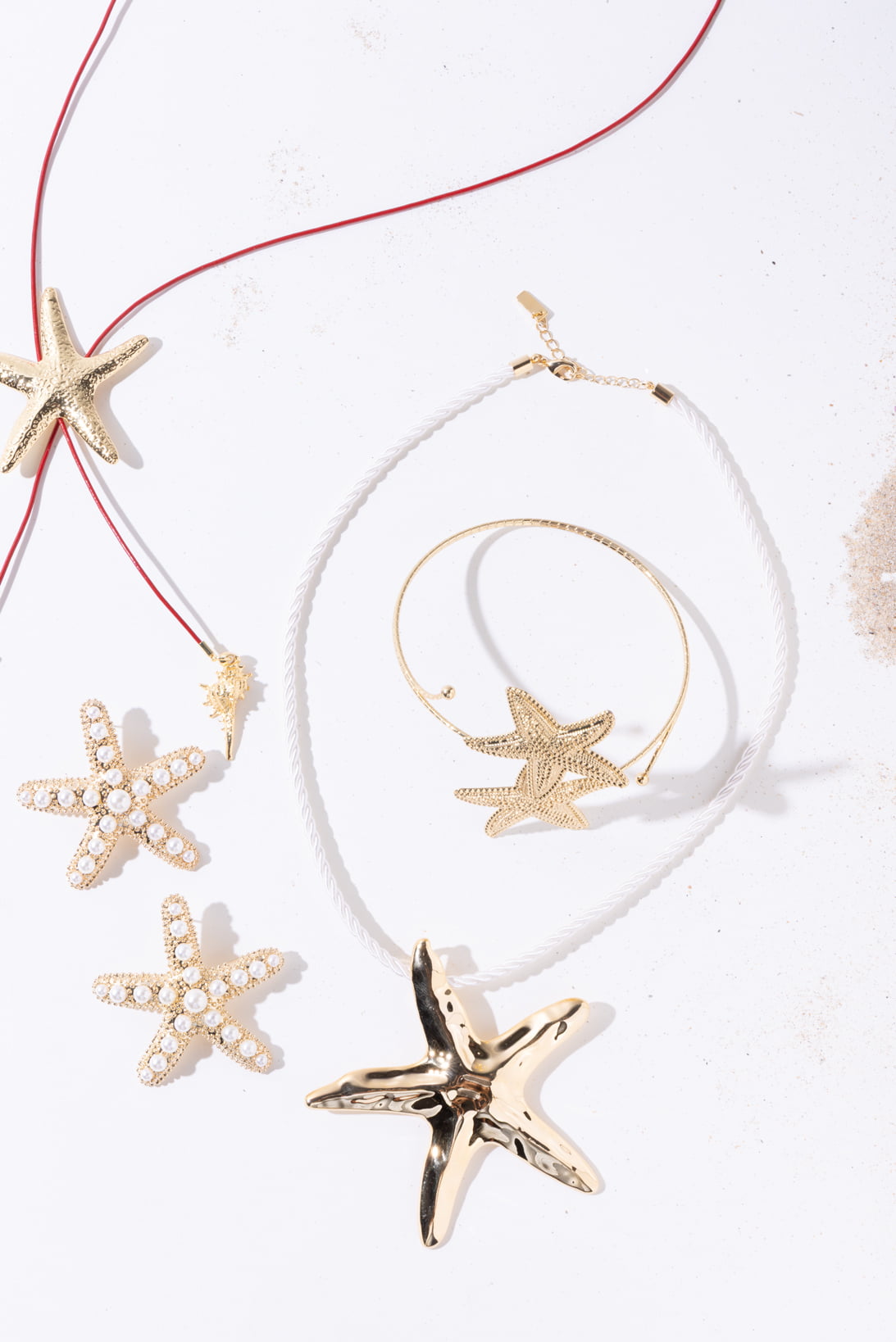 16K Plated Pearly Star Earrings