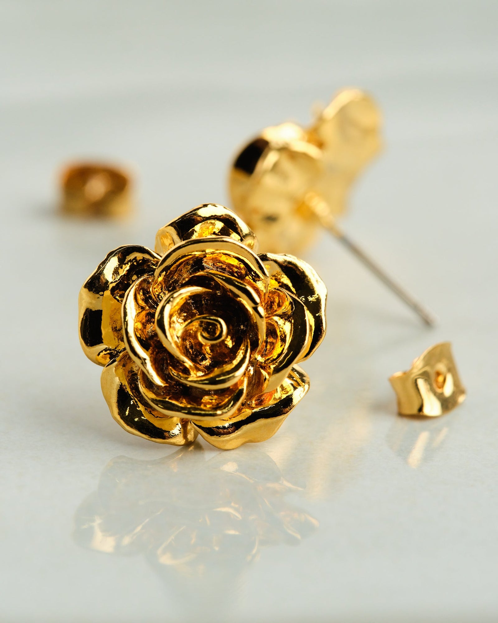 16K Plated La Rosa Earrings