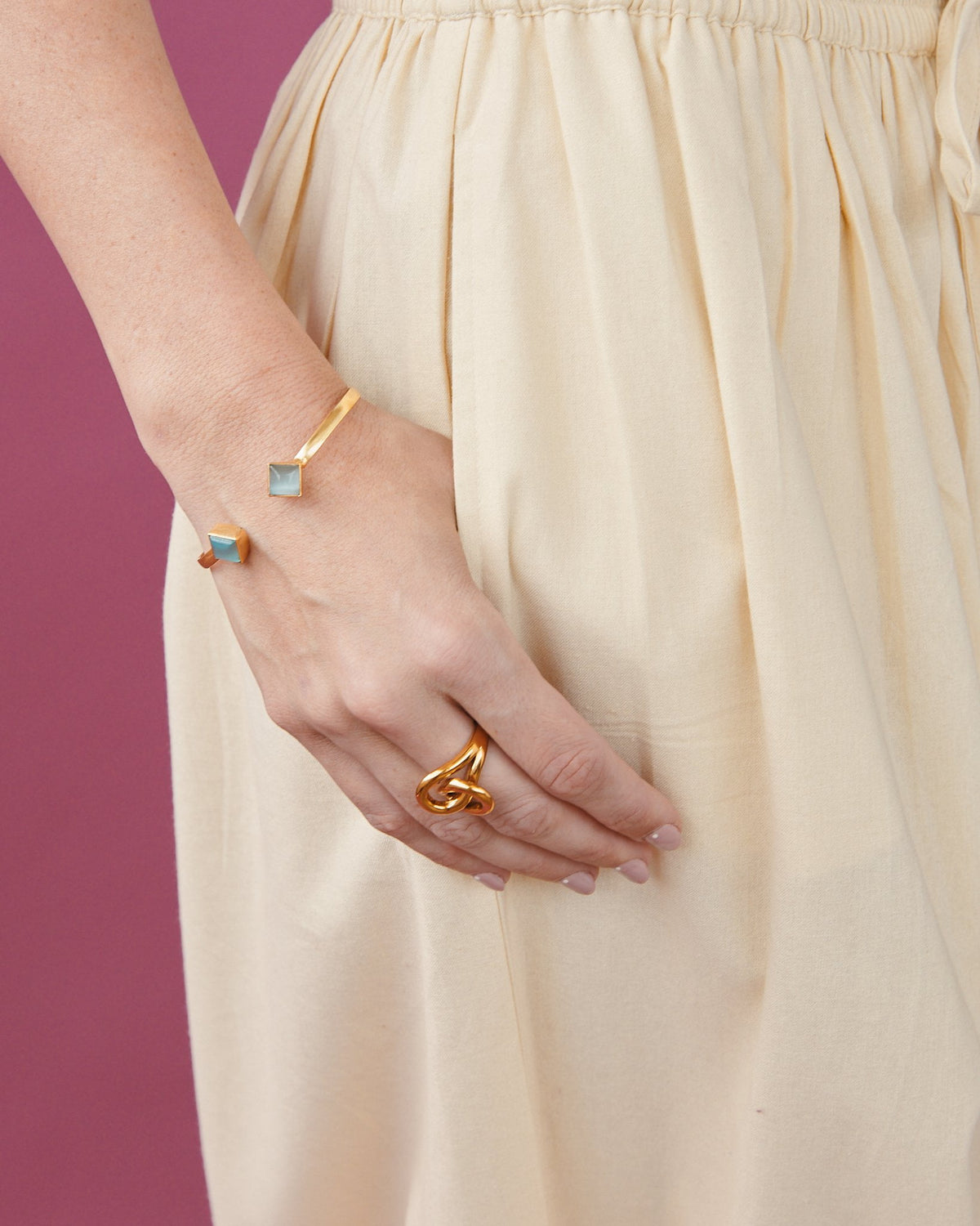18k Plated Roche Cuff Bracelet