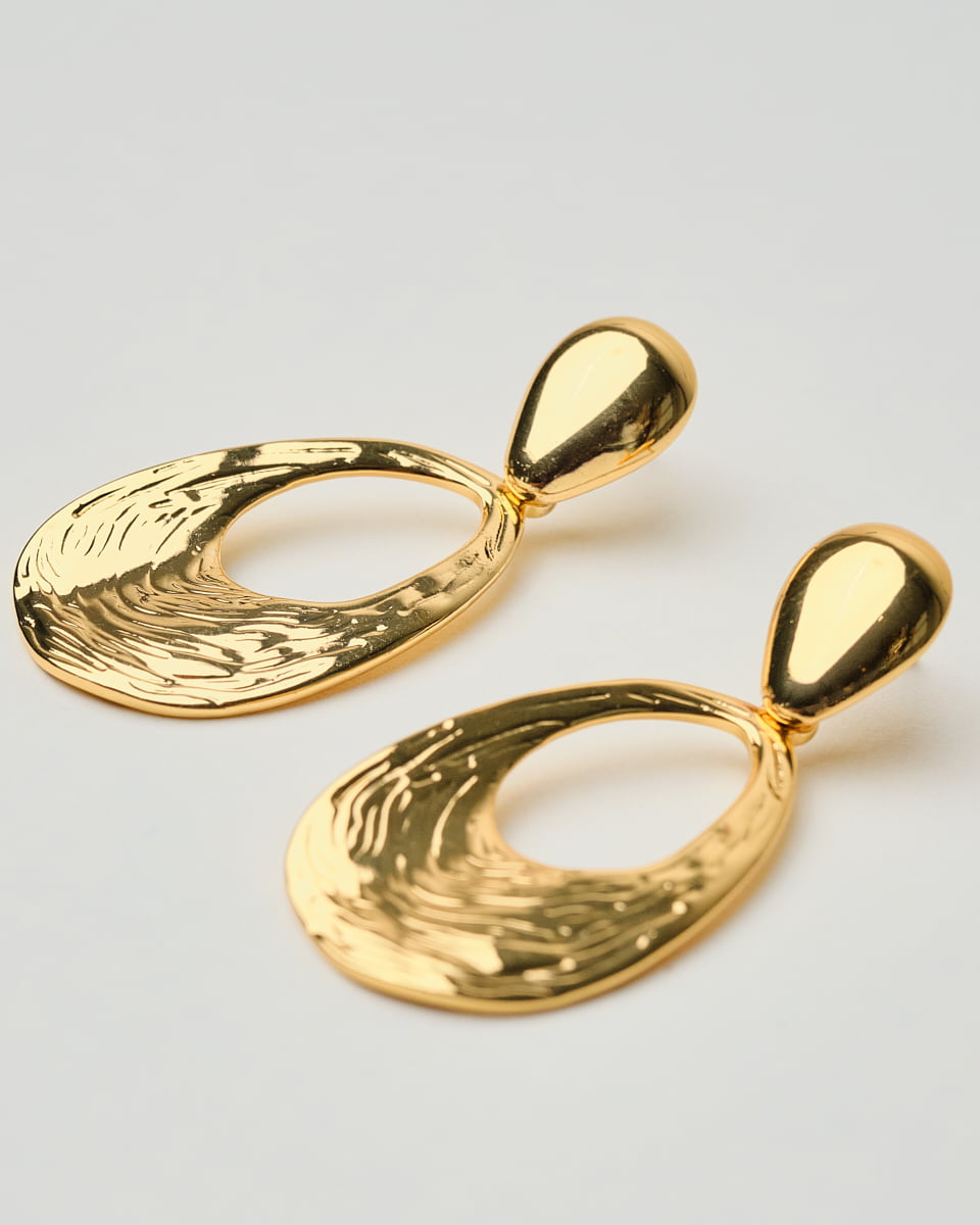 18K Plated Fier Earrings