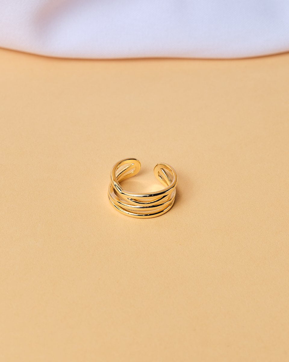16K Plated Chaos Earcuff