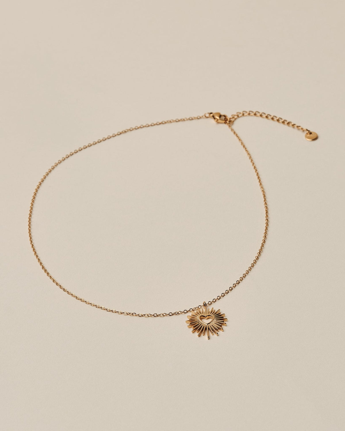 18K Plated Heart Burst Necklace