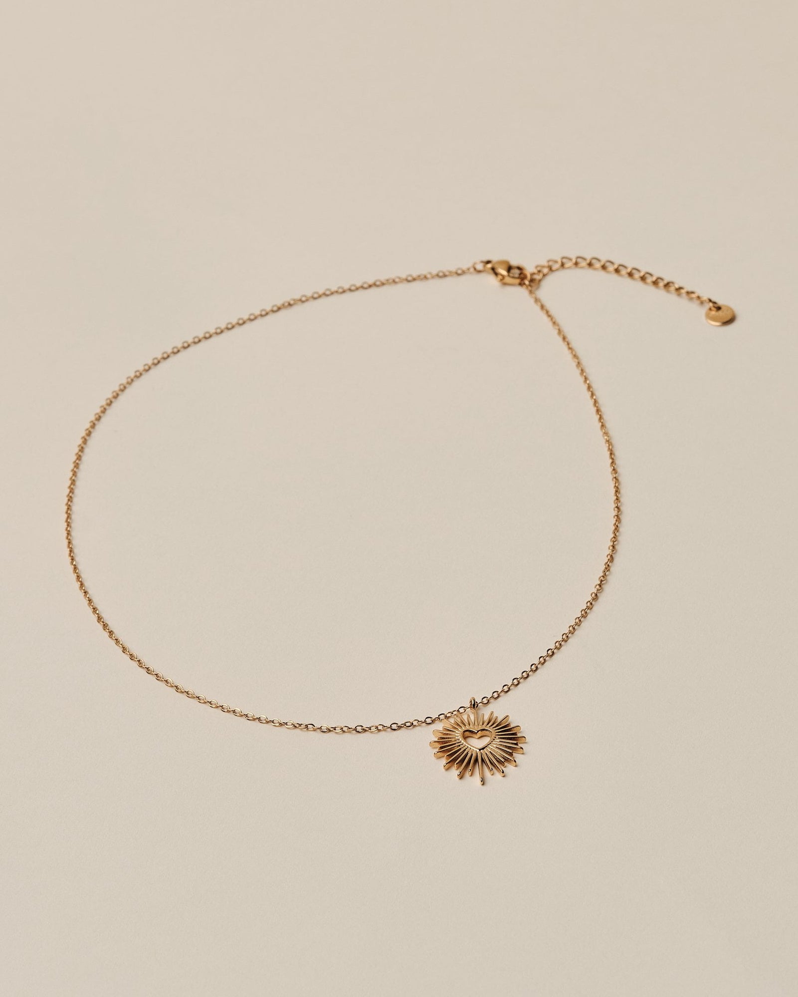 18K Plated Heart Burst Necklace