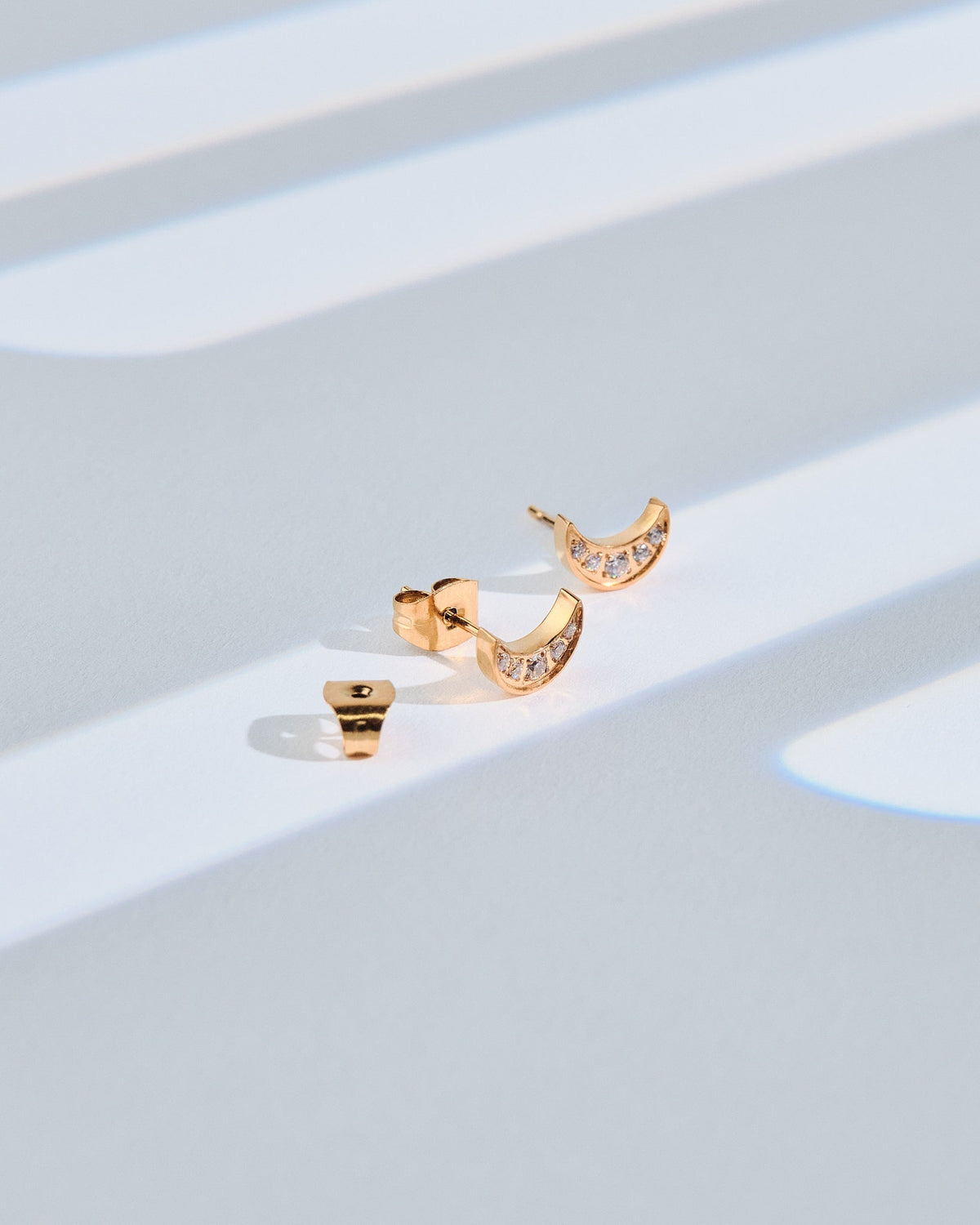 18K Plated Luna Posts