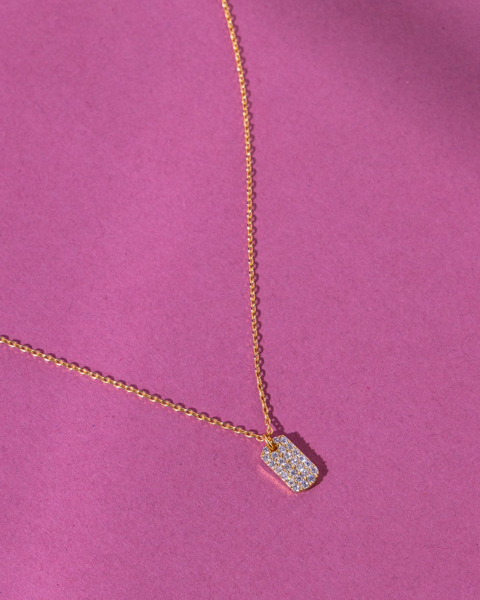 16K Plated Tag Necklace