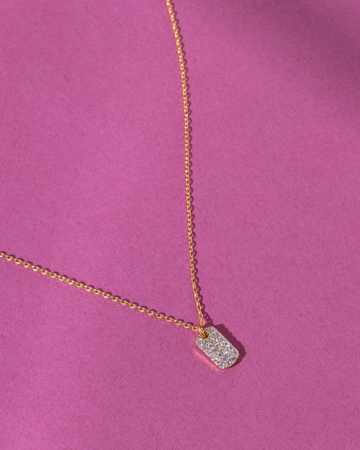 16K Plated Tag Necklace