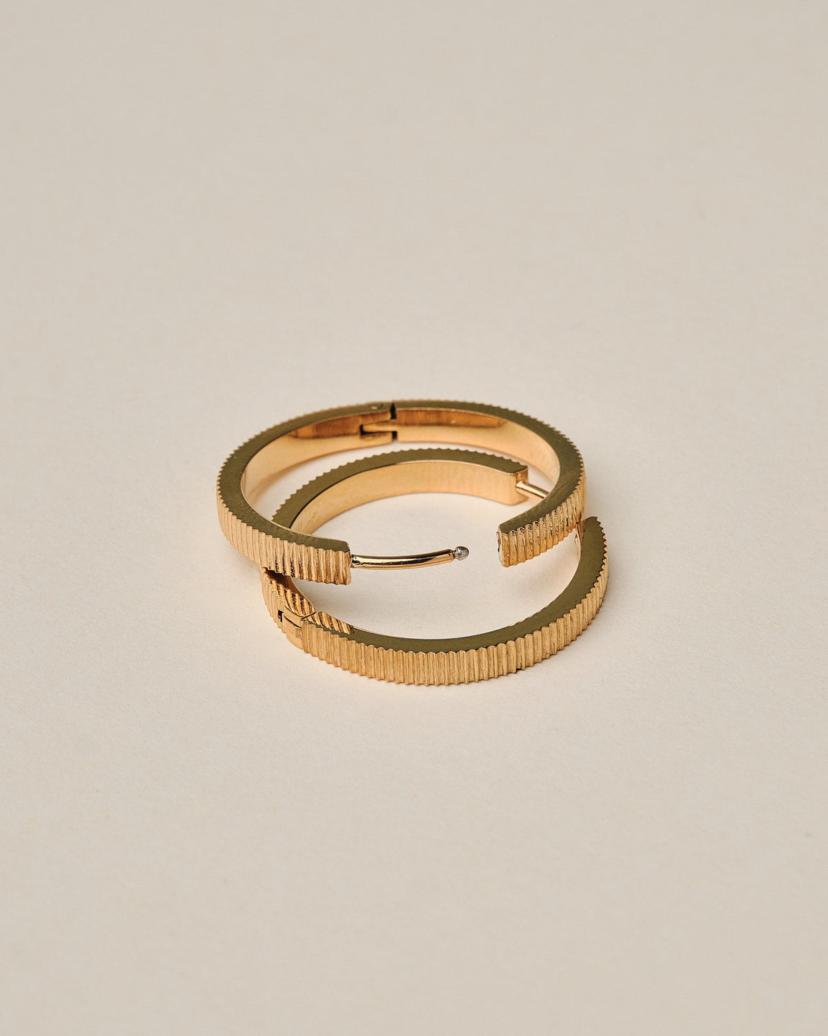 18K Plated Huella Hoops