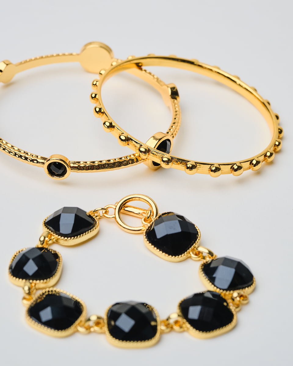 16K Plated Athens Bracelet Trio