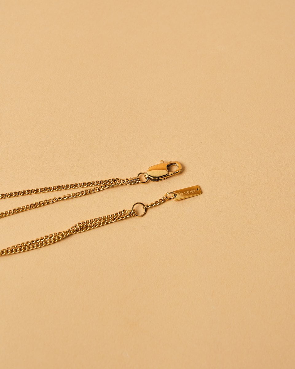 18K Plated Cubes Necklace