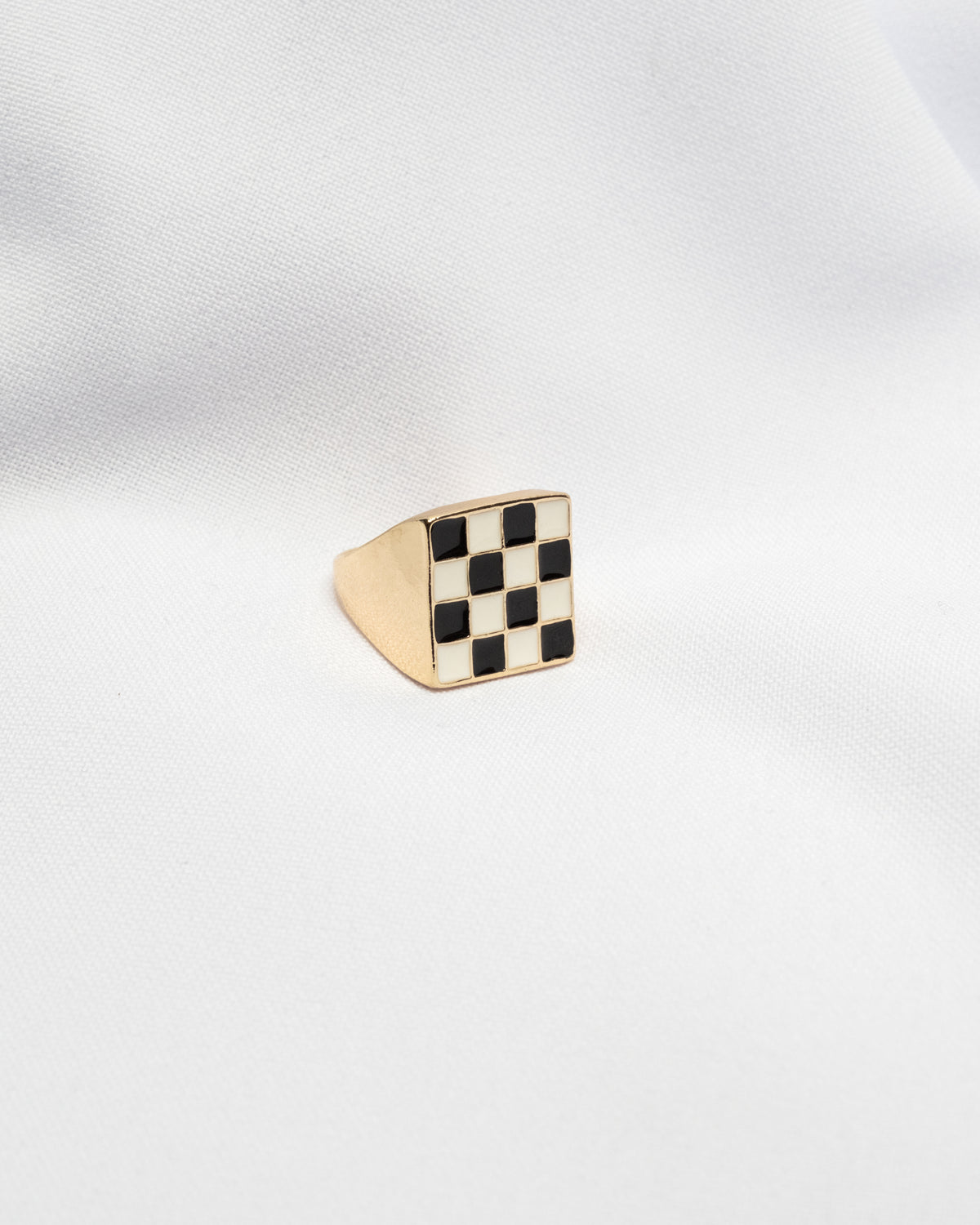 16K Plated Checkers Ring
