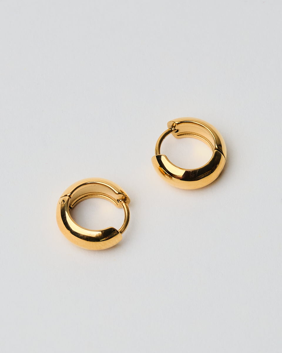 18K Plated Axl Chubby Hoops