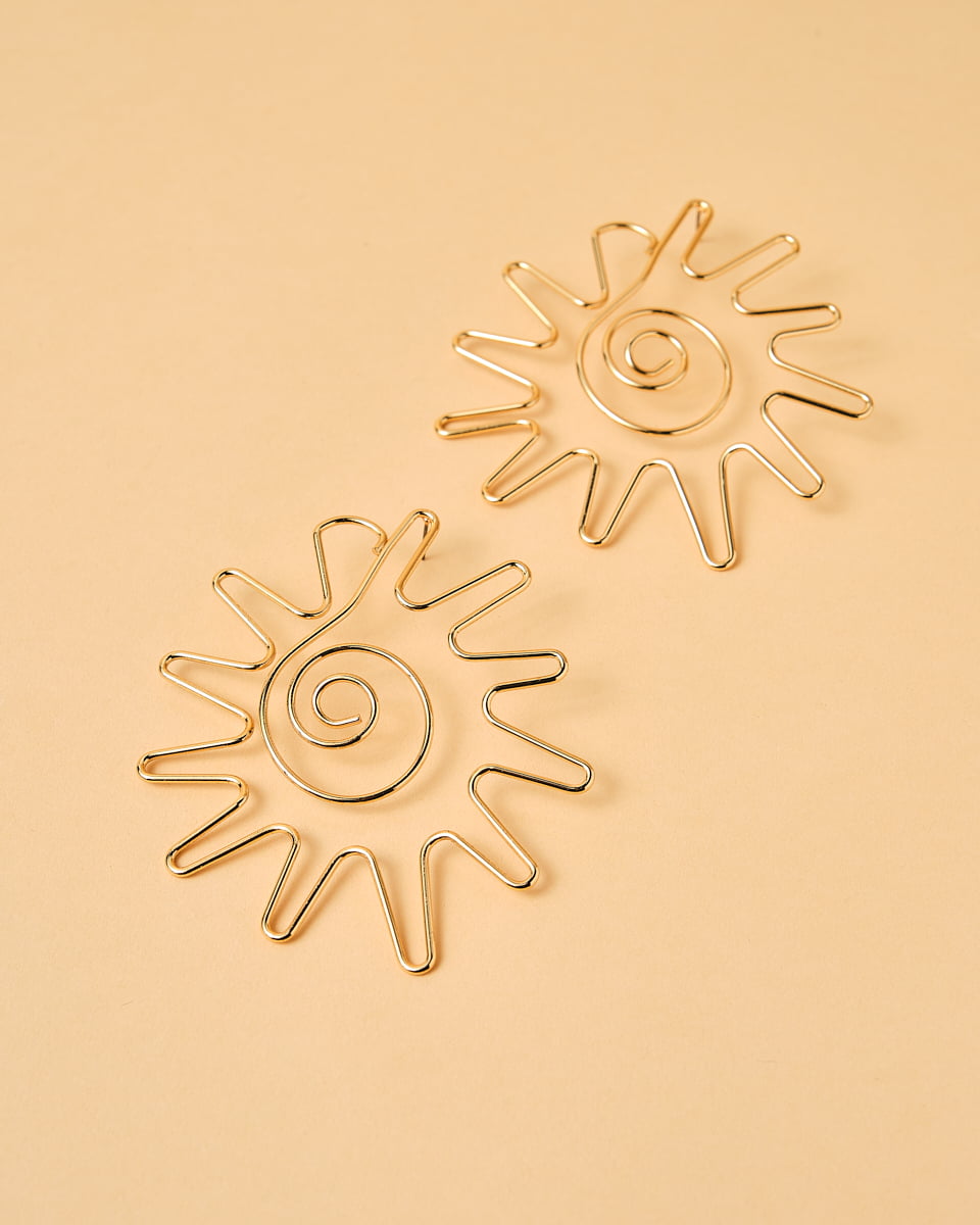16K Plated Keith Earrings