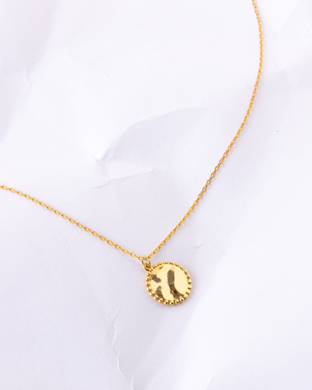 16K Plated Disc Necklace
